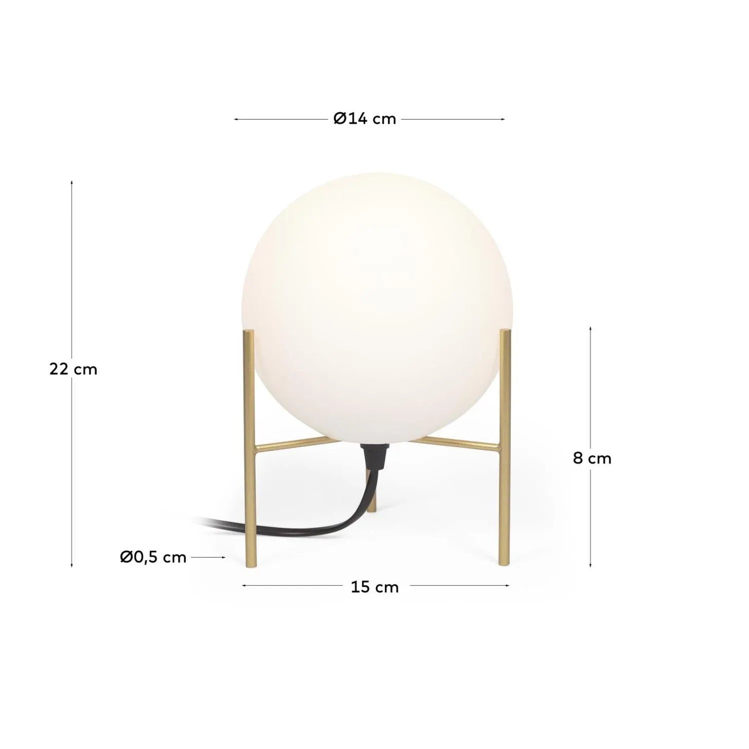 Elegante Seina Tischlampe: Stahl & Messing für zeitlose Eleganz.