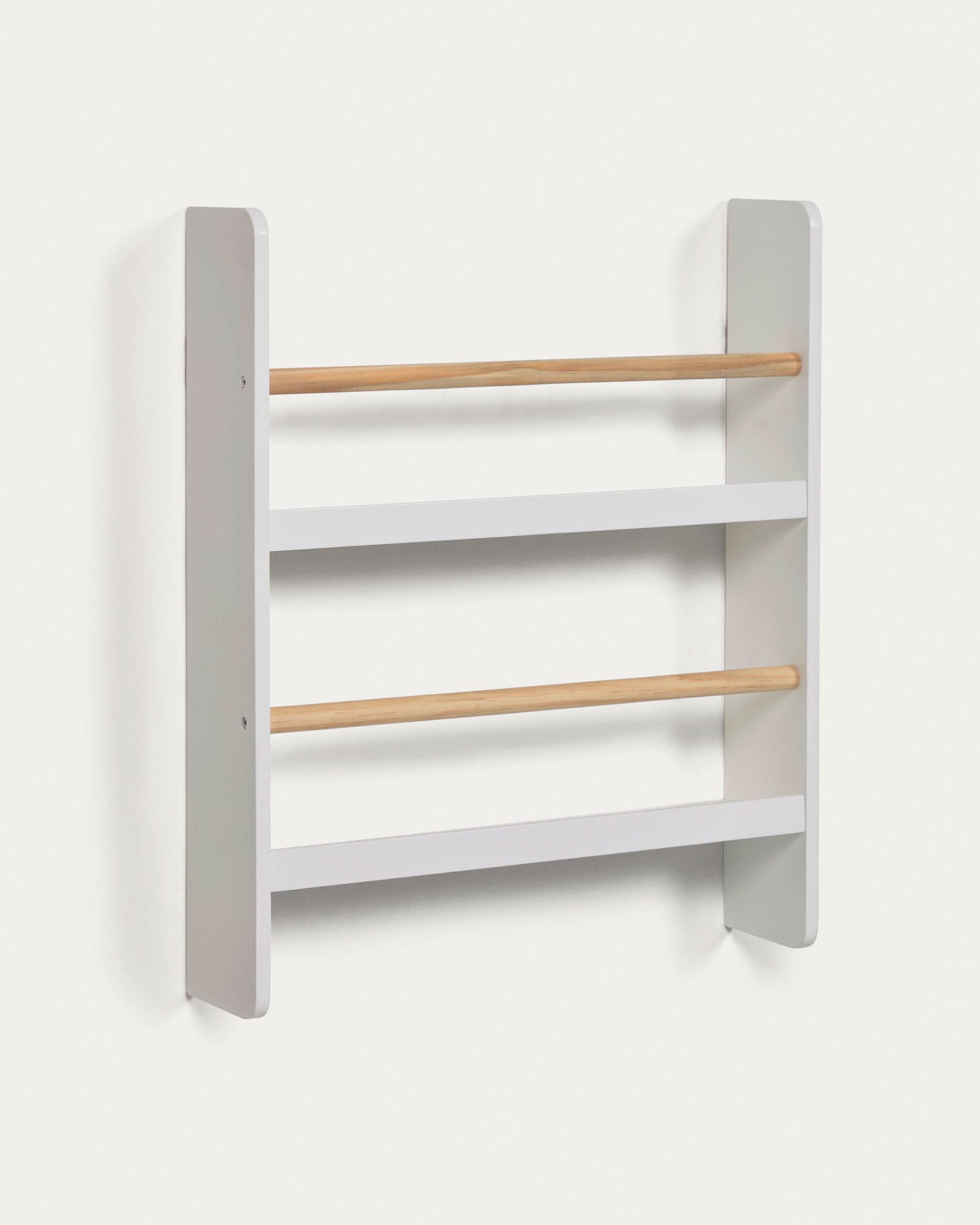 Gopi shelf made of solid pine wood with a natural and <tc>wEIS</tc> finish, 50 x 60 cm