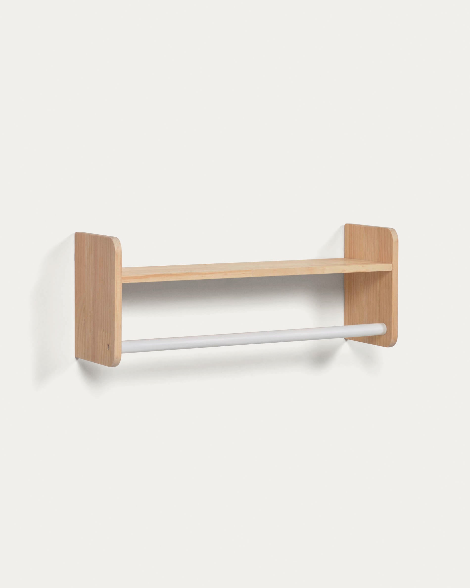 Florentina coat rack made of solid natural pine and <tc>wEIS</tc> MDF, 52.5cm
