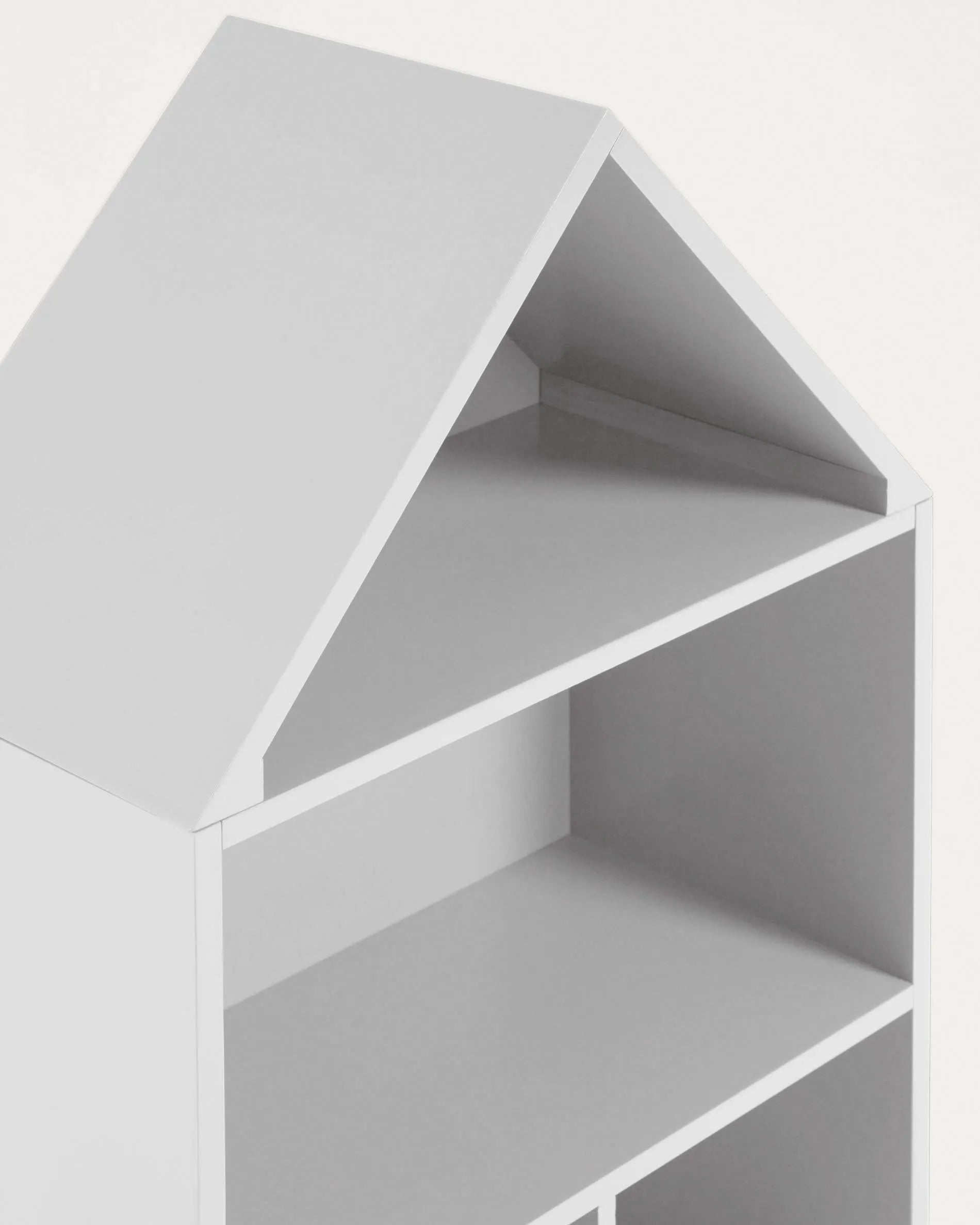 Das Celeste Kinderhaus Regal: Weißes MDF, 50x105 cm, ideal für Kinderzimmer. Praktisch, stilvoll, fördert Ordnung und Kreativität.