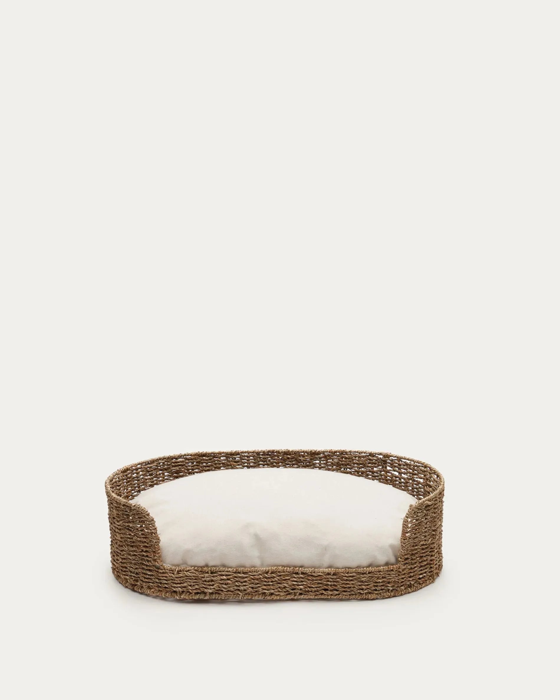 Kave Home Fliicker Haustierbett, Ø 60x35 cm, aus Naturfasern, perfekt für kleine Haustiere, komfortabel und elegant.
