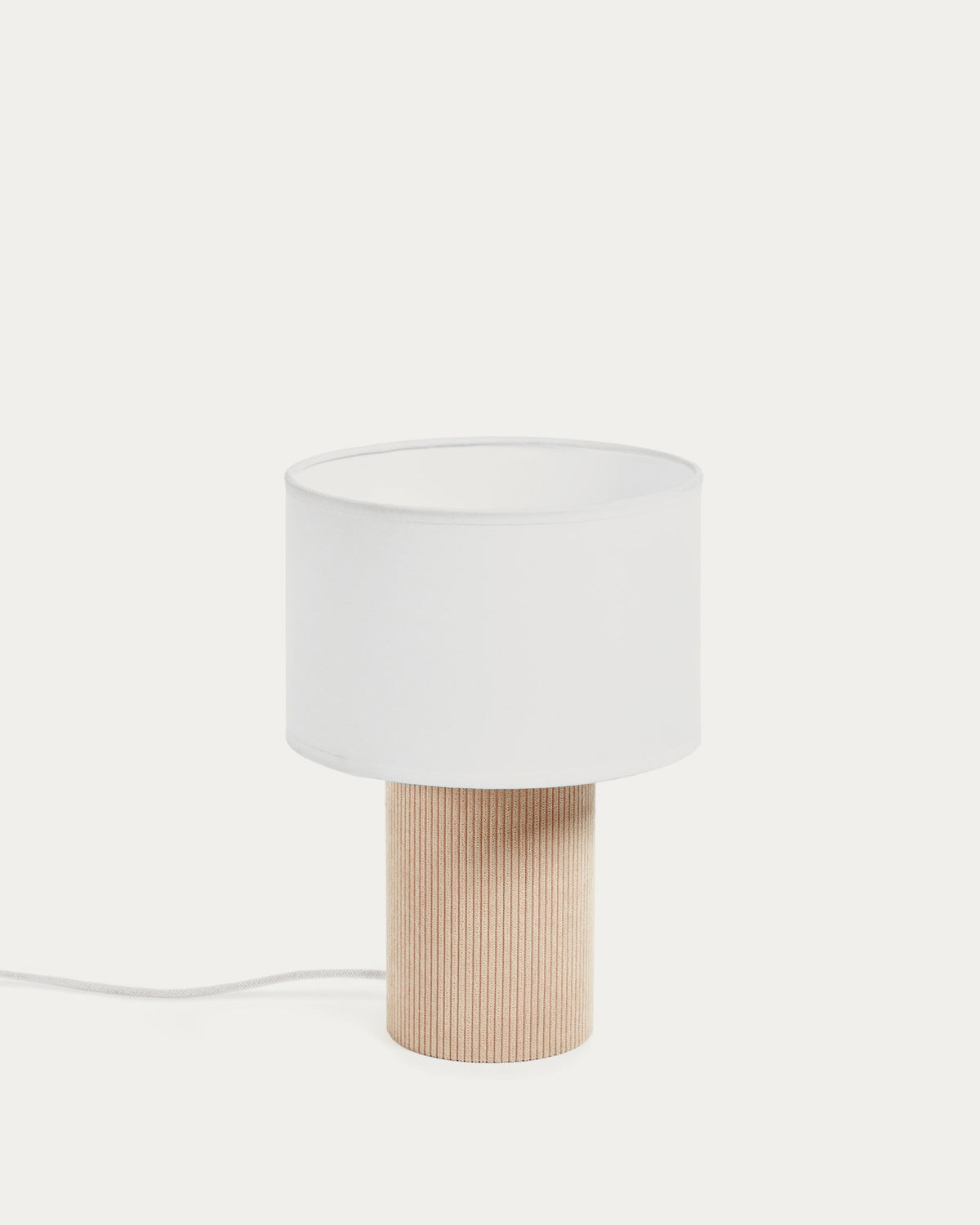 Tischlampe Bianella aus beigem Cord in Beige präsentiert im Onlineshop von KAQTU Design AG. Tischleuchte ist von Kave Home