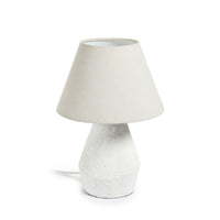 Noara table lamp made of magnesia with a white finish
