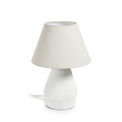 Noara table lamp made of magnesia with a white finish