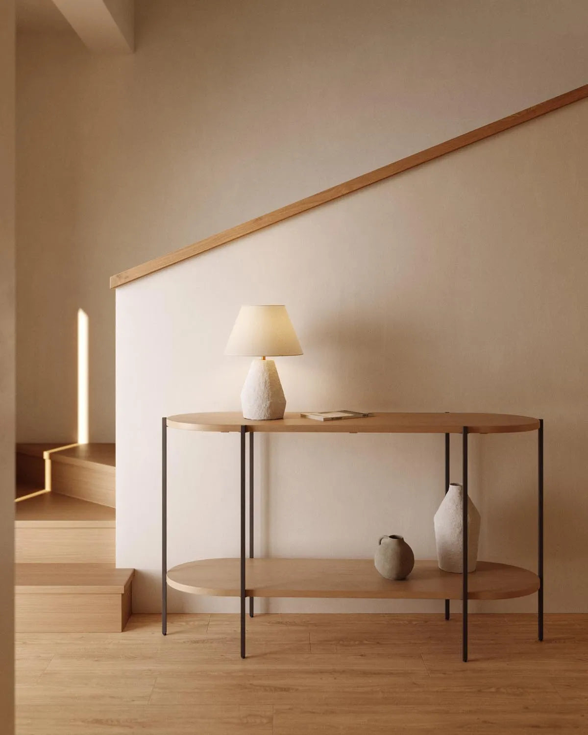 Noara Tischlampe: Magnesia, weiß, von Kave Home, modernes Design.