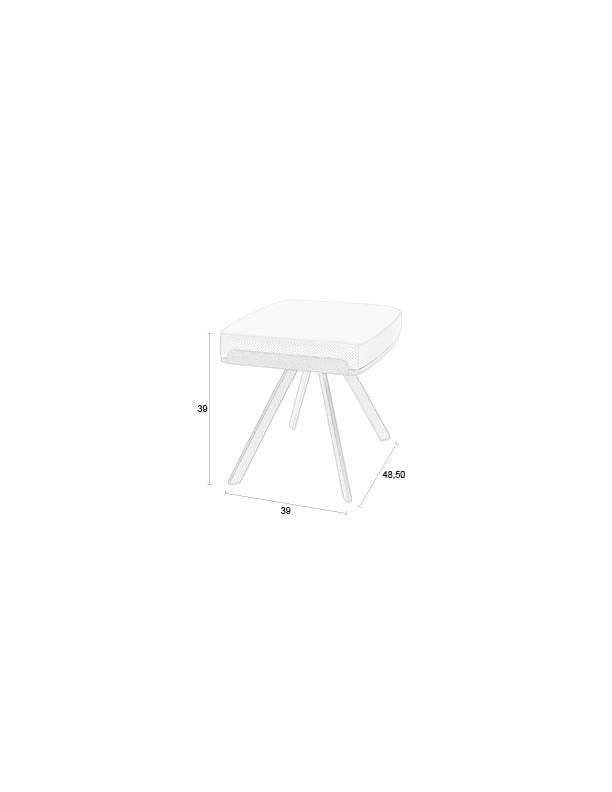 Frie Hocker in beige präsentiert im Onlineshop von KAQTU Design AG. Hocker ist von Zuiver