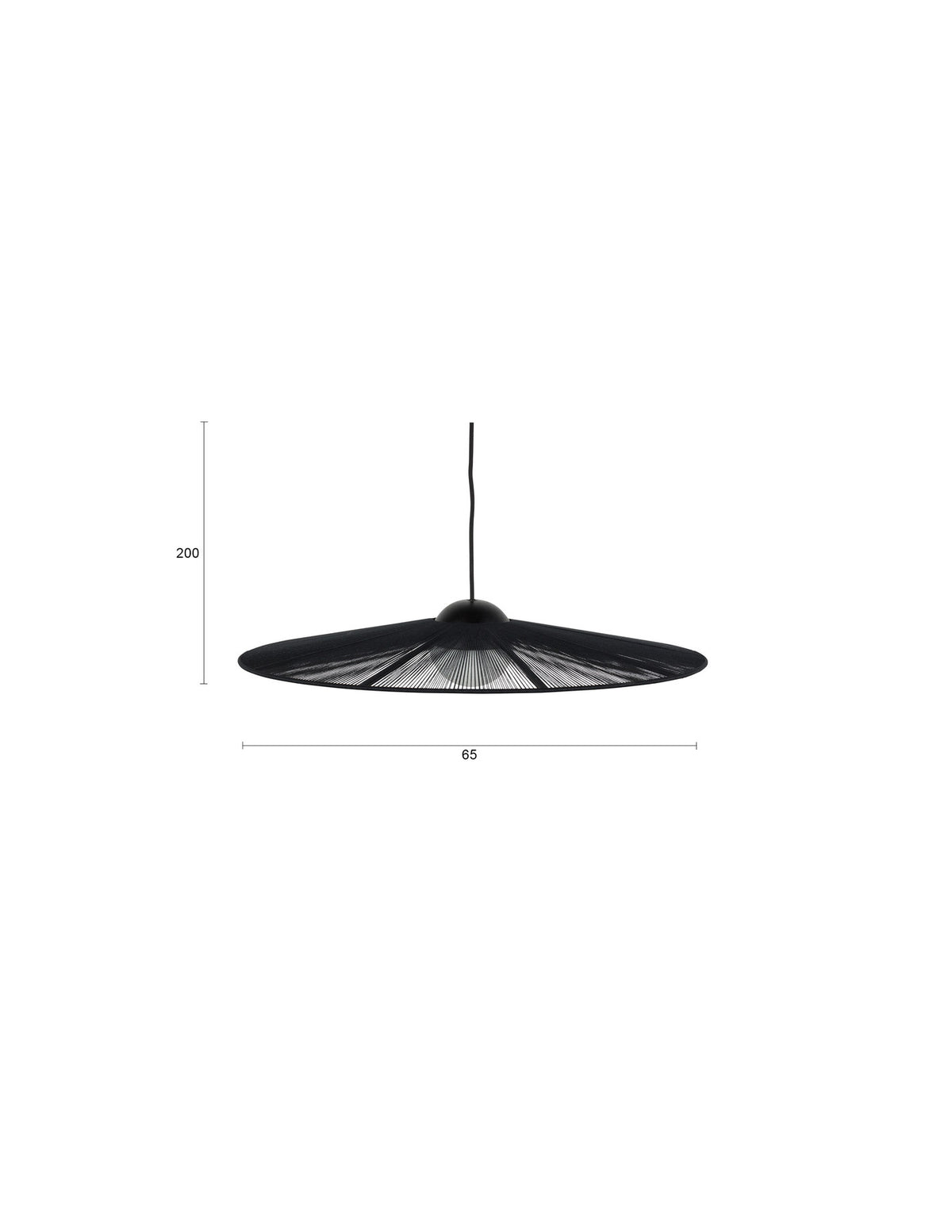 Pendelleuchte Belle S von Zuiver mit Schirm aus gesponnenem Seil am Kabel