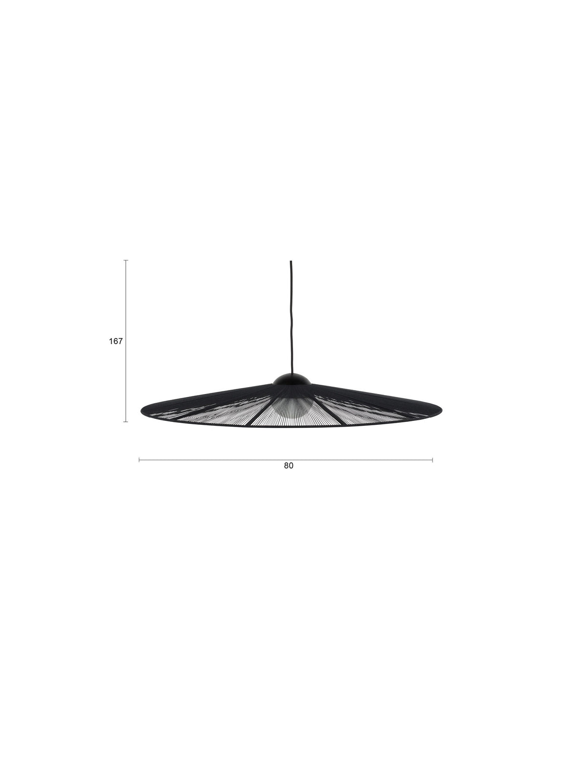 Pendelleuchte Belle L von Zuiver mit rundem Schirm aus gesponnenem Seil, Metall und Holz