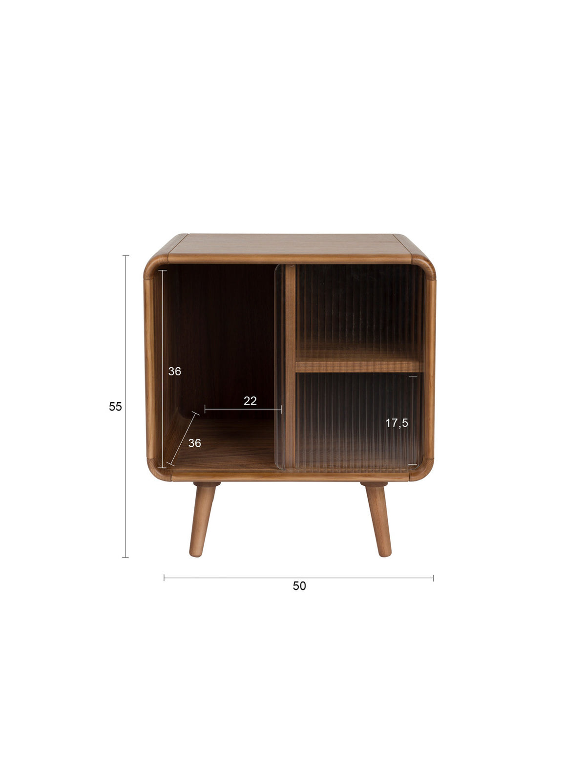 Beistelltisch / Nachttisch Rise in Braun präsentiert im Onlineshop von KAQTU Design AG. Beistelltisch ist von Zuiver