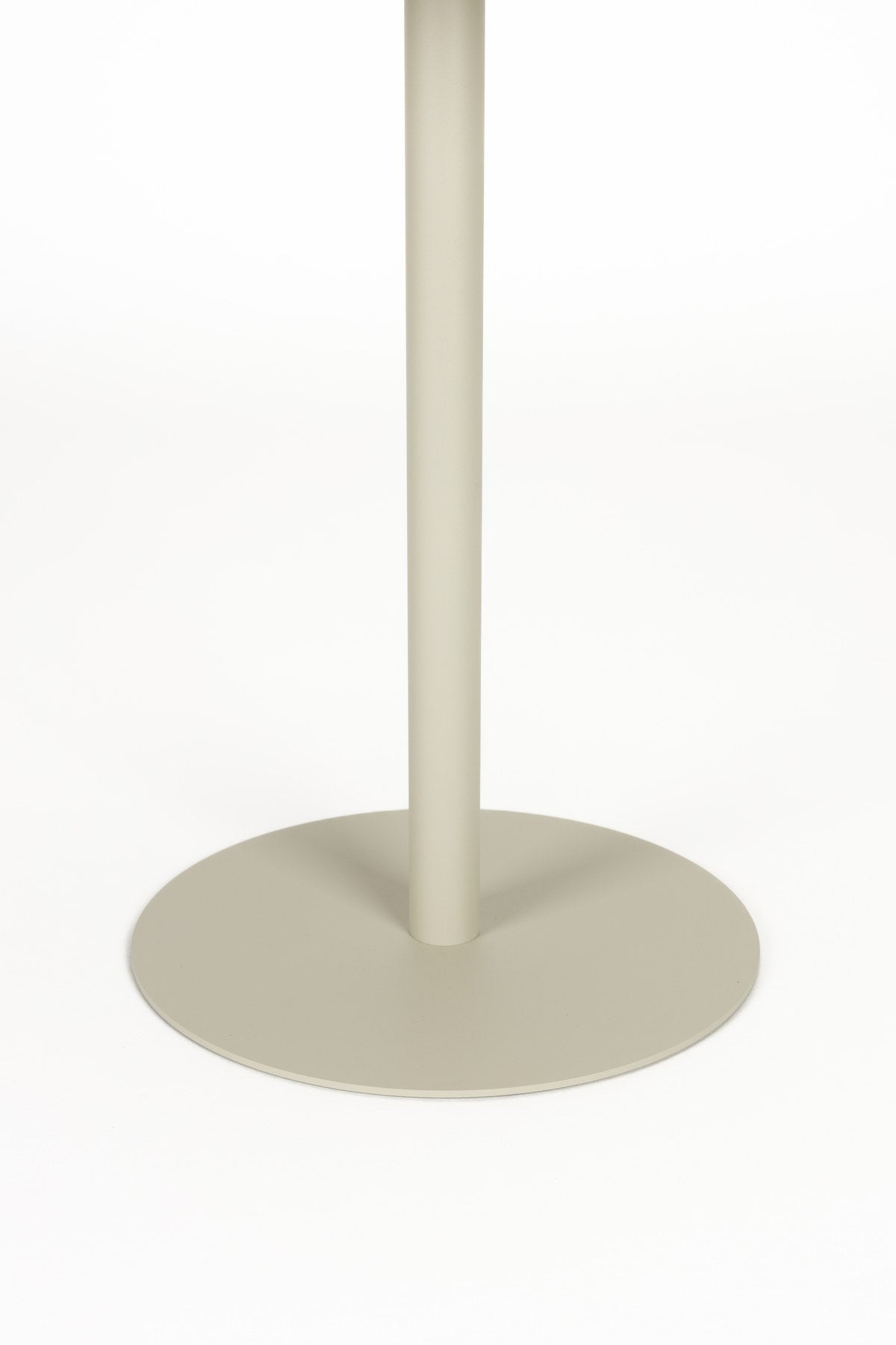 Beistelltisch Snow Brown Rice von Zuiver in Beige, runde Platte aus matt pulverbeschichtetem Edelstahl