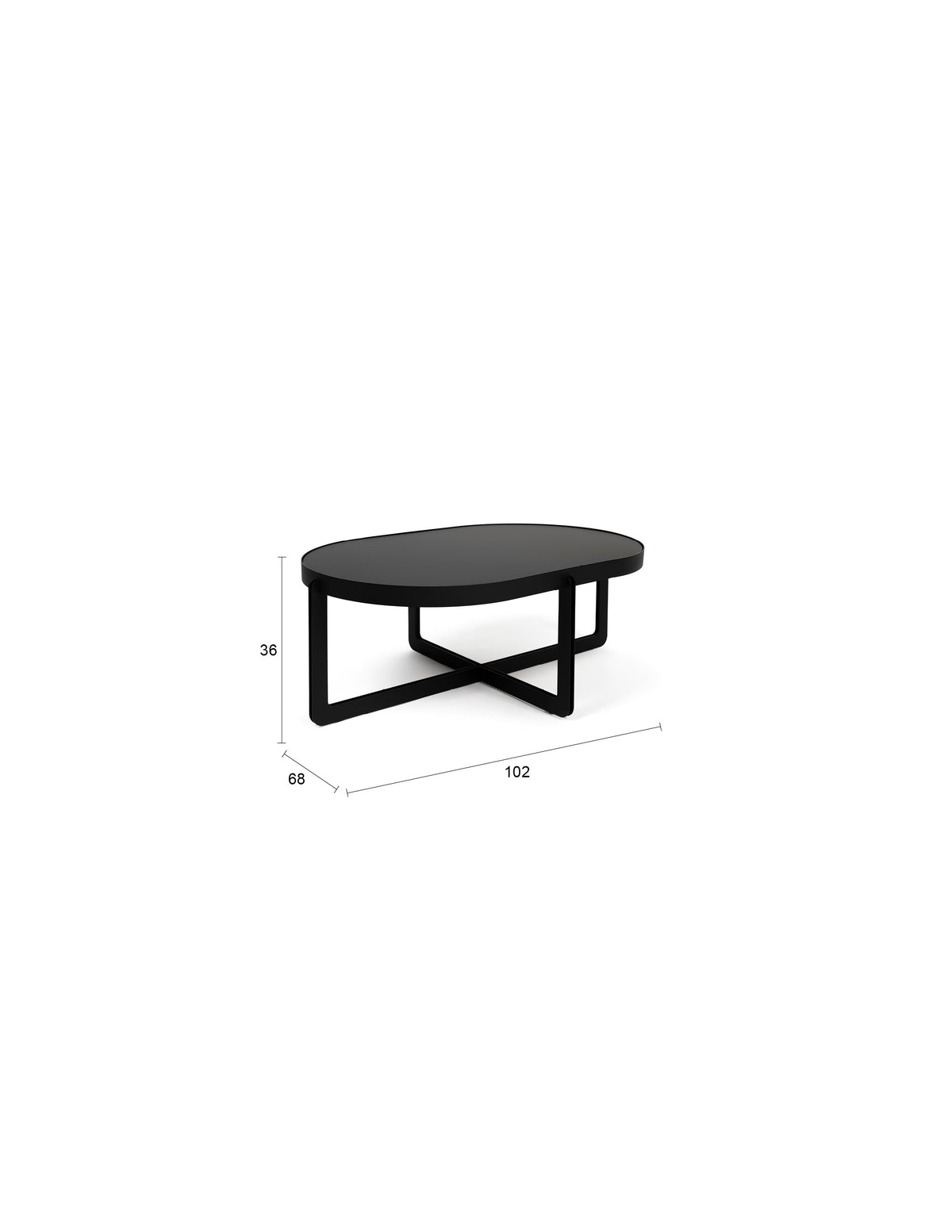 Couchtisch Centre Oval in Schwarz präsentiert im Onlineshop von KAQTU Design AG. Couchtisch ist von Zuiver