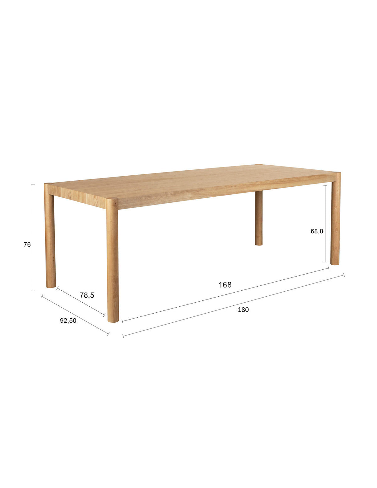 Tisch Sticks in Natur präsentiert im Onlineshop von KAQTU Design AG. Esstisch ist von Zuiver