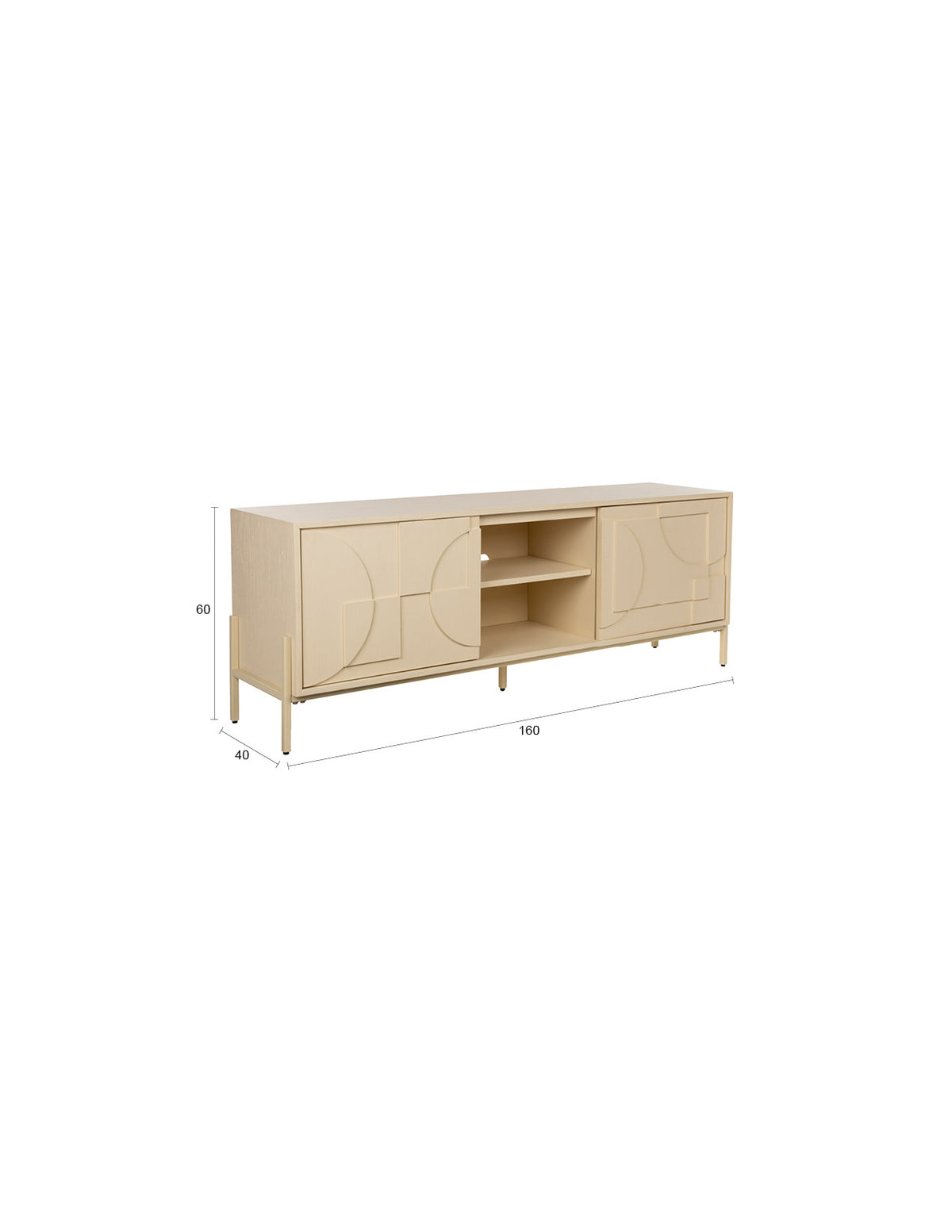 Sideboard Faces in beige präsentiert im Onlineshop von KAQTU Design AG. Sideboard ist von Zuiver
