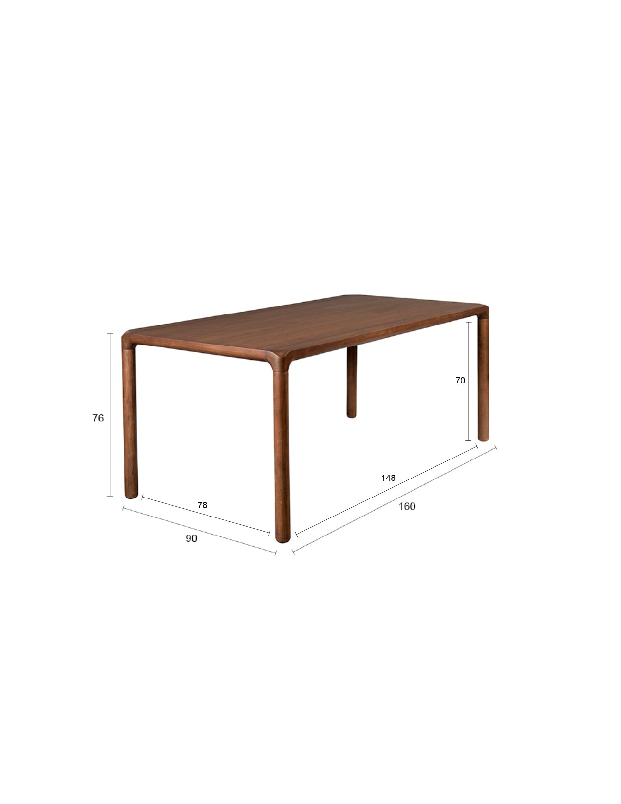 Entdecken Sie den eleganten Tisch Storm von Zuiver in Walnuss. Perfekt für stilvolle Wohnräume, jetzt bei KAQTU Design AG erhältlich.