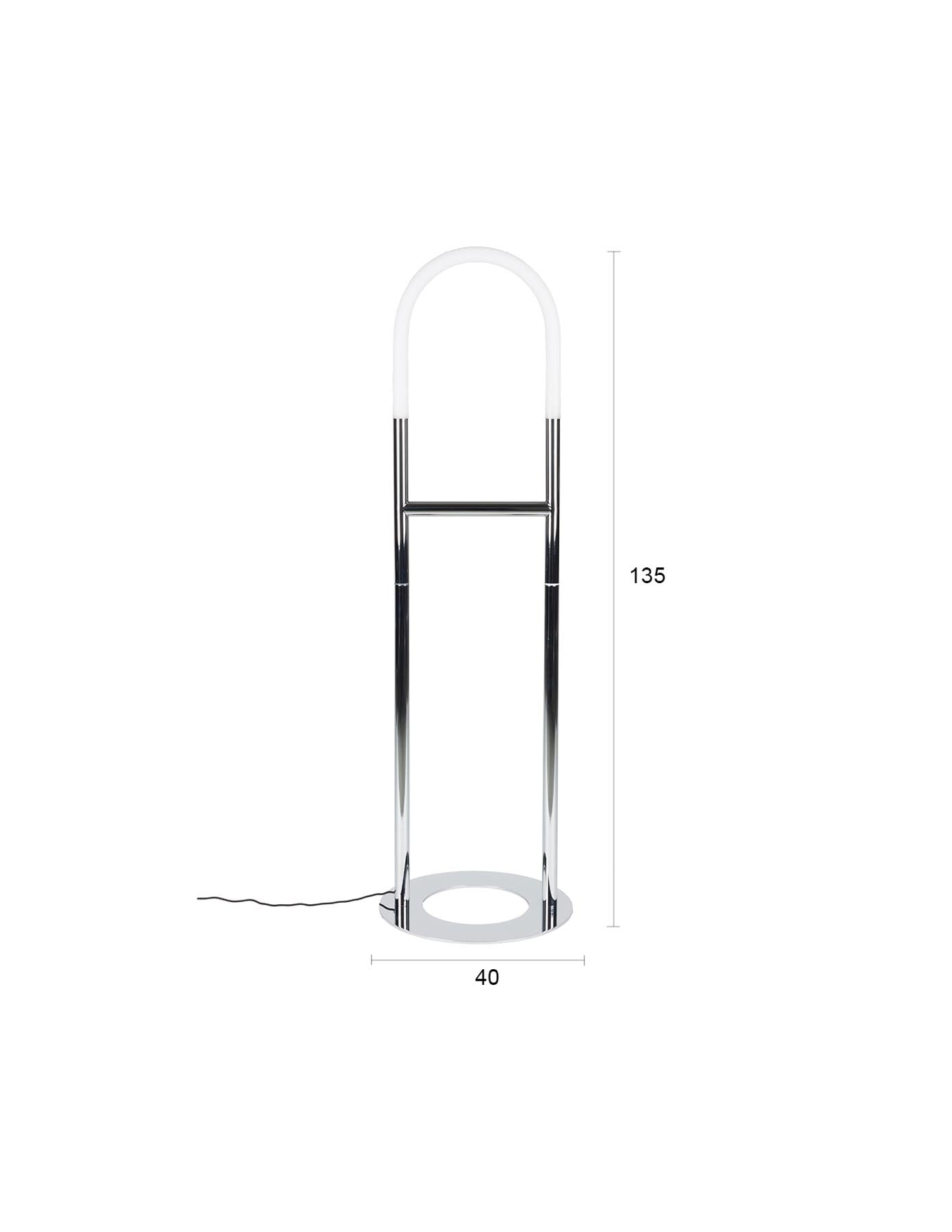 Stehleuchte Arch in Silber präsentiert im Onlineshop von KAQTU Design AG. Stehleuchte ist von Zuiver