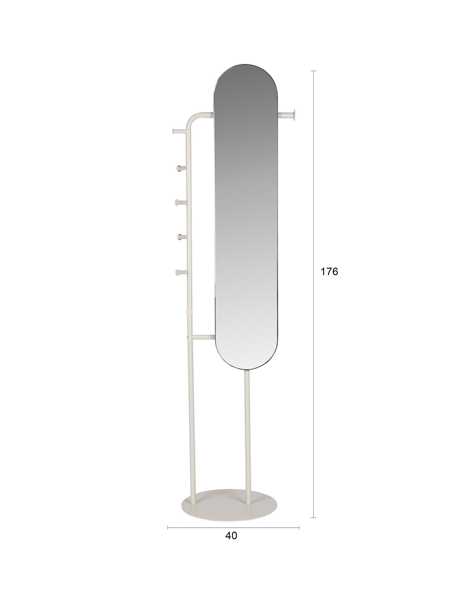 Der Standspiegel Vero Beige von Zuiver vereint modernes Design mit Funktionalität und verleiht jedem Raum eine elegante Note.