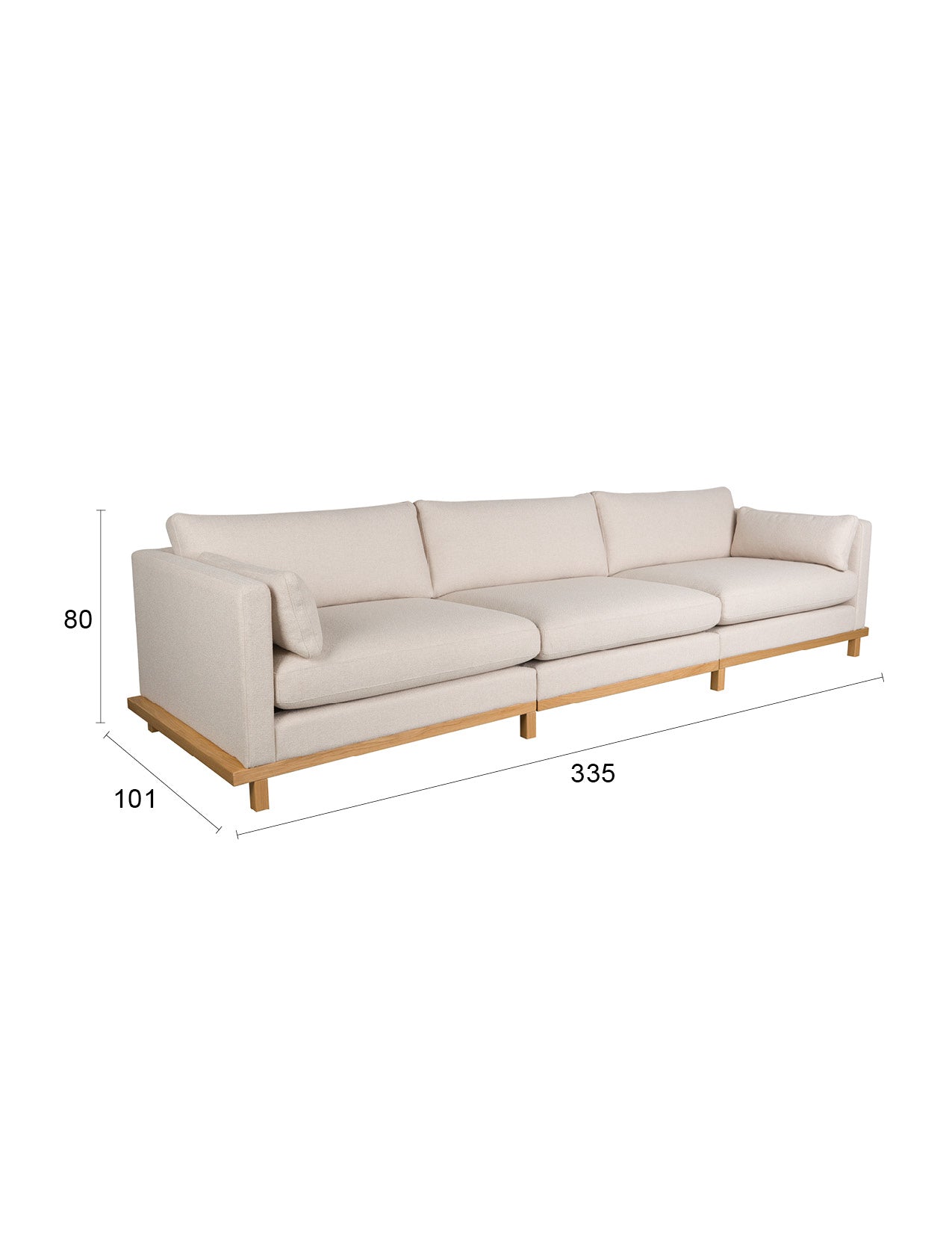 Sofa Blossom 4,5-Seater in Sand präsentiert im Onlineshop von KAQTU Design AG. 4er Sofa ist von Zuiver