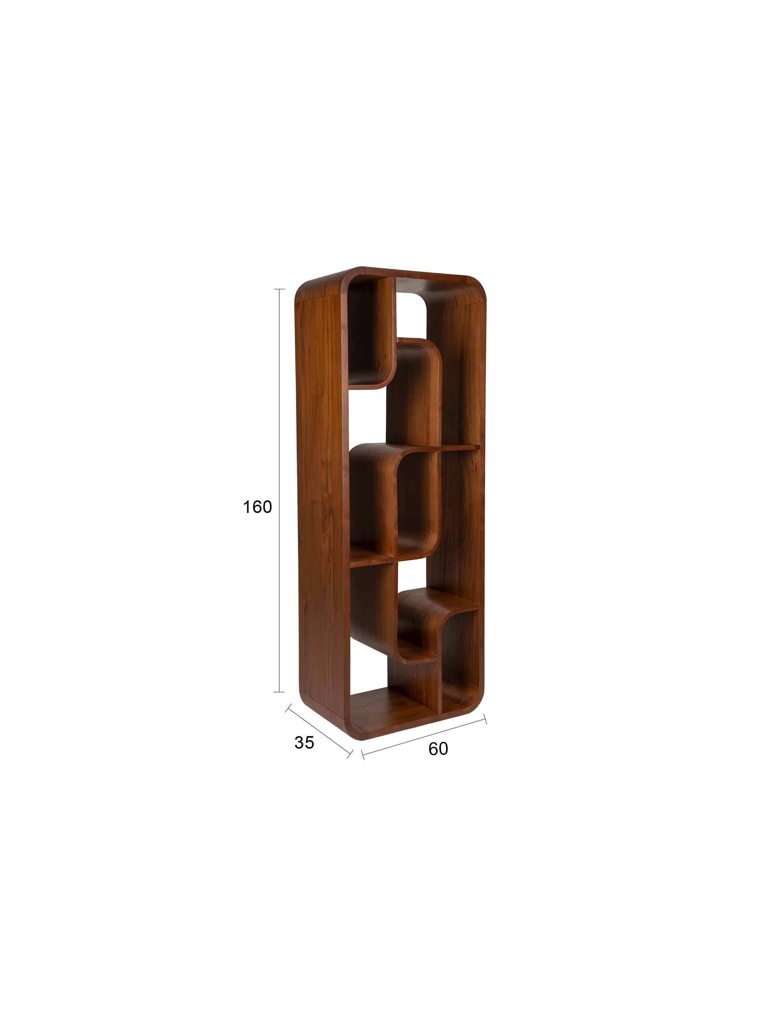 Seven Regal in Braun präsentiert im Onlineshop von KAQTU Design AG. Cabinet ist von Zuiver