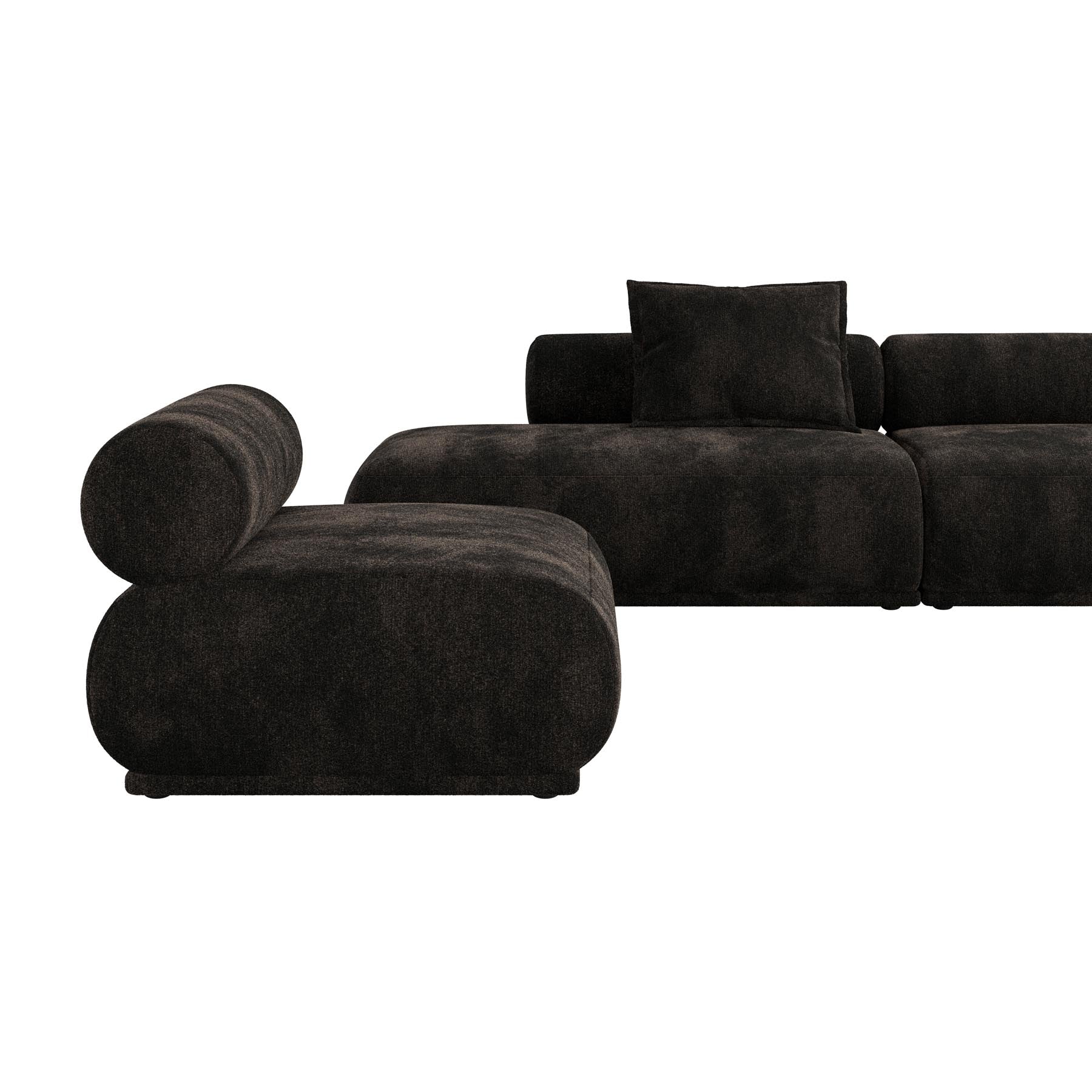 Sofa Rembrandt 4.5-Sitzer Rechts in Braun präsentiert im Onlineshop von KAQTU Design AG. 4er Sofa ist von Zuiver