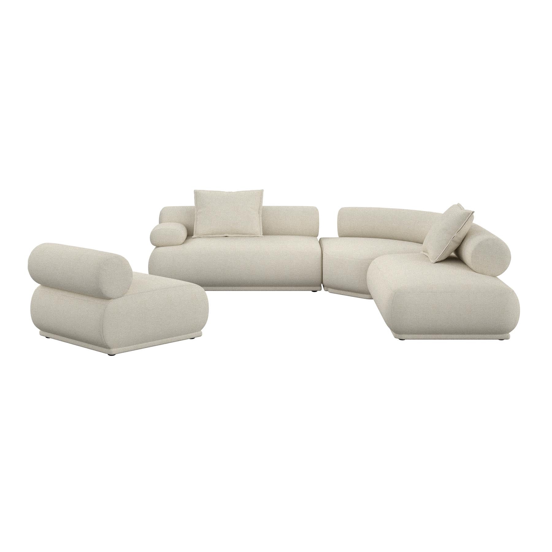 Sofa Rembrandt 7.5-Sitzer Links in Beige präsentiert im Onlineshop von KAQTU Design AG. Ecksofa ist von Zuiver