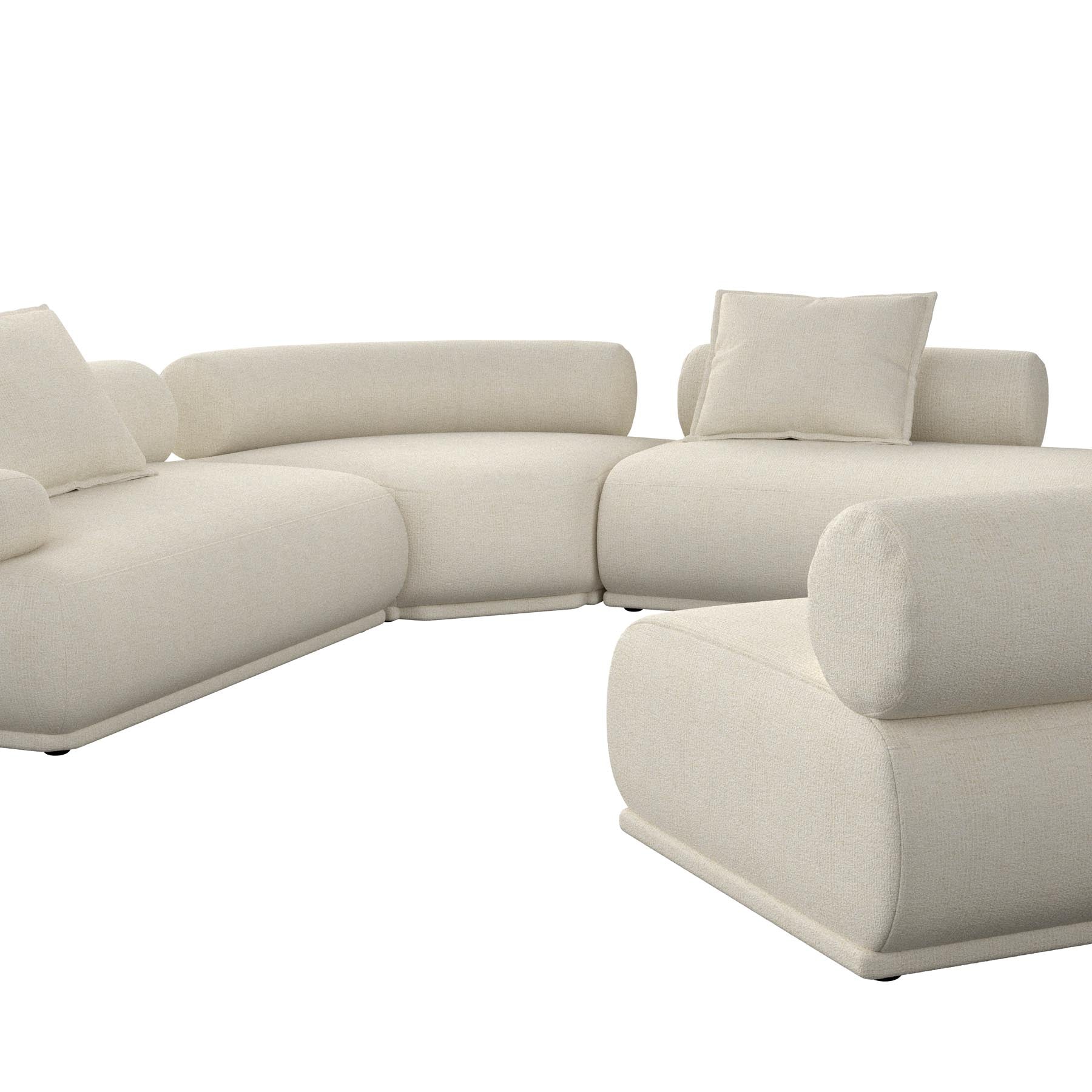 Sofa Rembrandt 7.5-Sitzer Links in Beige präsentiert im Onlineshop von KAQTU Design AG. Ecksofa ist von Zuiver
