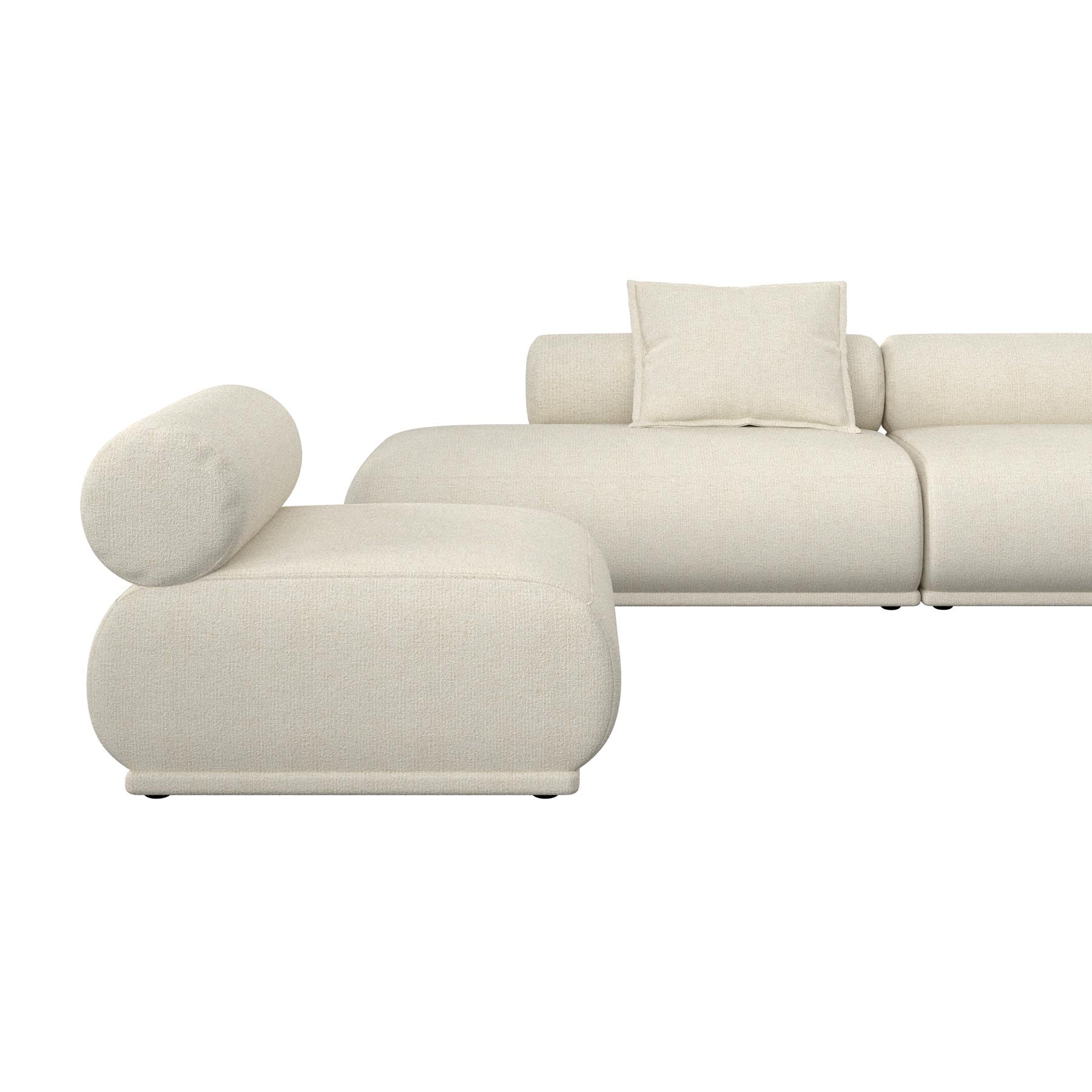 Sofa Rembrandt 4.5-Sitzer Rechts in Beige präsentiert im Onlineshop von KAQTU Design AG. 4er Sofa ist von Zuiver