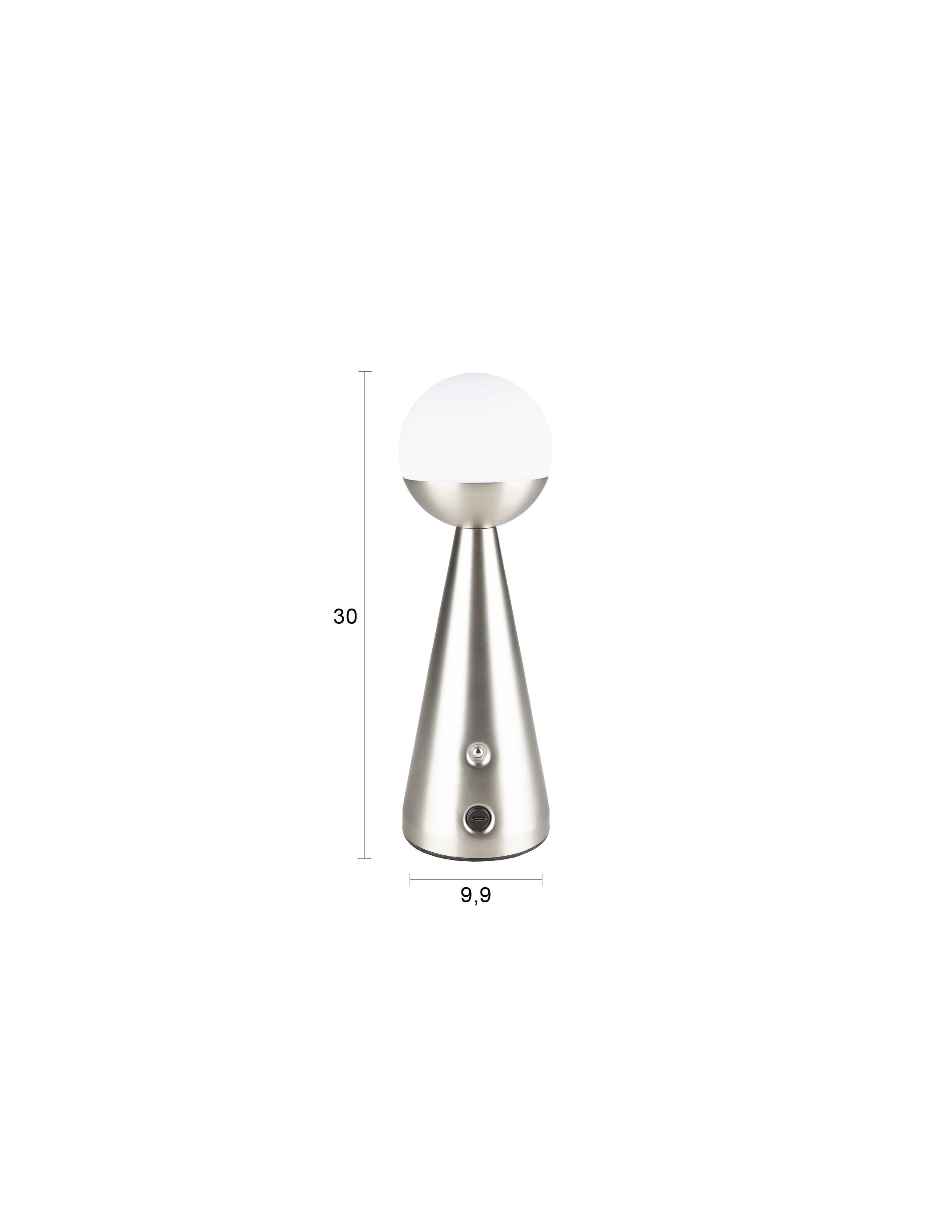 Tischlampe Bello in Silber präsentiert im Onlineshop von KAQTU Design AG. Tischleuchte ist von Zuiver