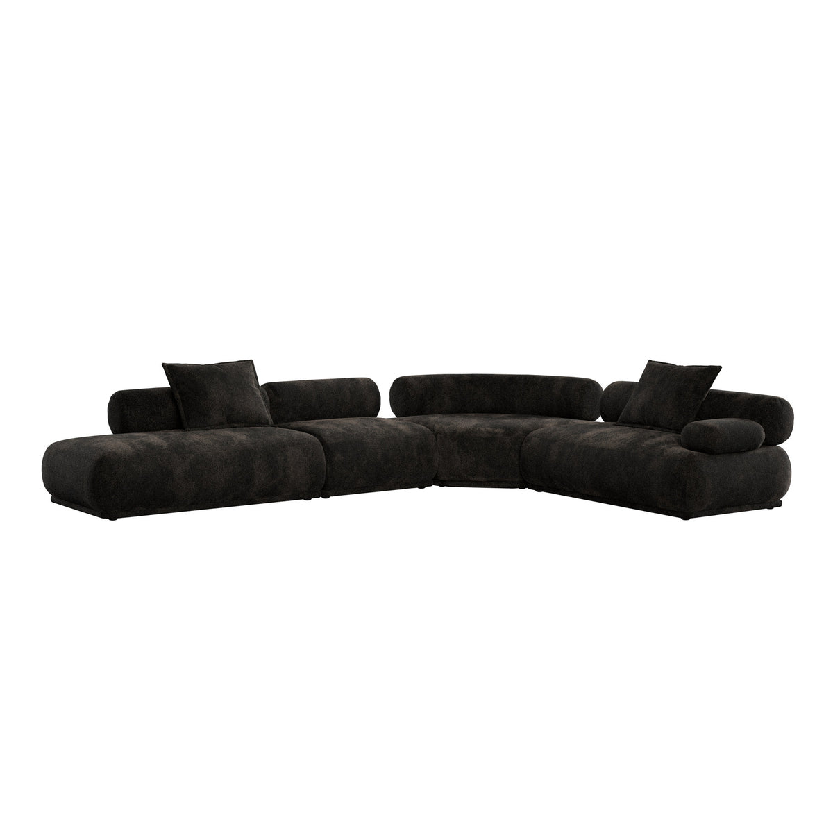Sofa Rembrandt 7.5-Sitzer Rechts in Braun präsentiert im Onlineshop von KAQTU Design AG. Ecksofa ist von Zuiver