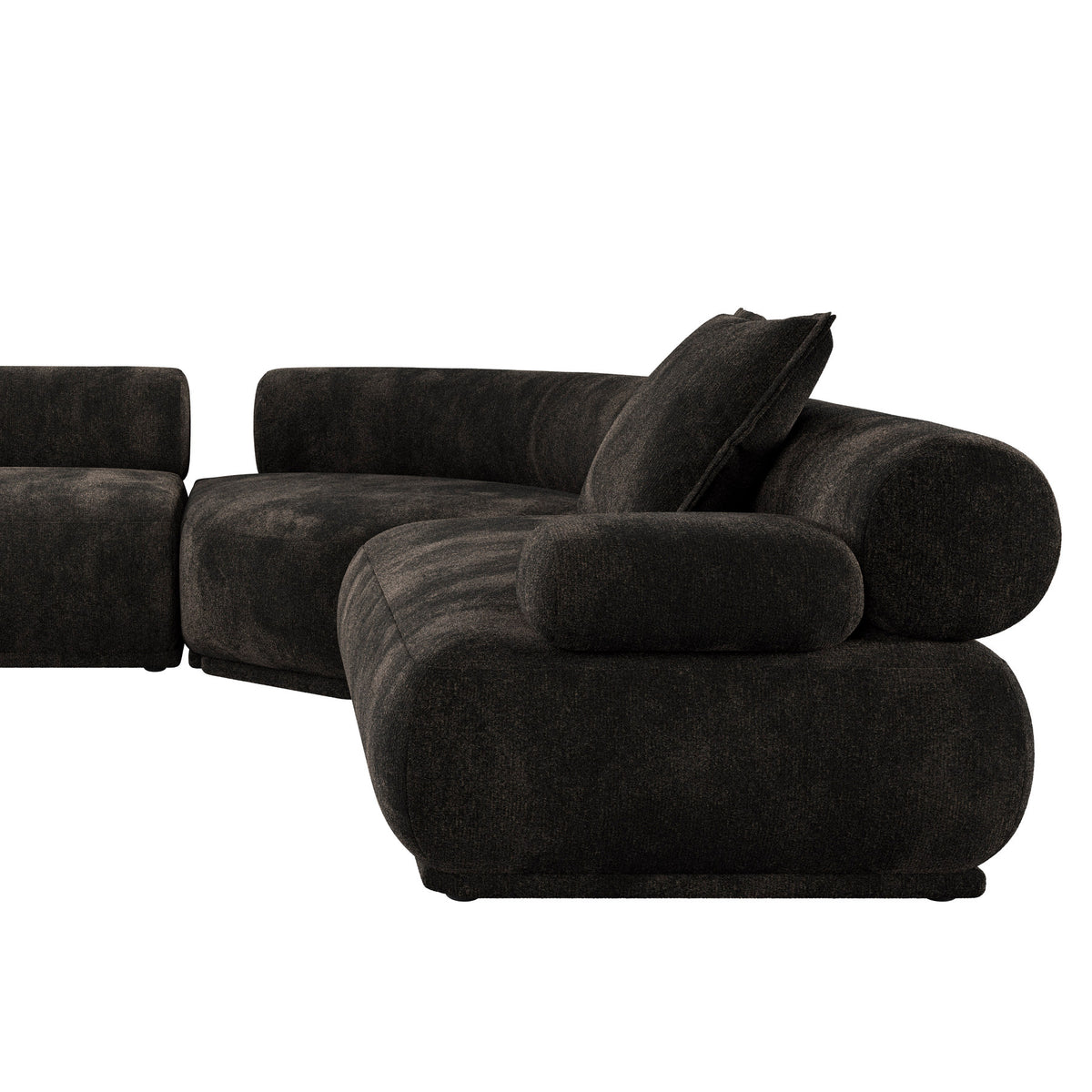 Sofa Rembrandt 7.5-Sitzer Rechts in Braun präsentiert im Onlineshop von KAQTU Design AG. Ecksofa ist von Zuiver