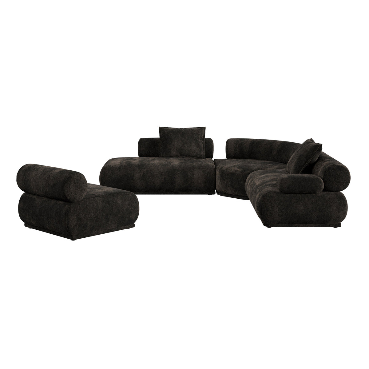 Sofa Rembrandt 7.5-Sitzer Rechts in Braun präsentiert im Onlineshop von KAQTU Design AG. Ecksofa ist von Zuiver