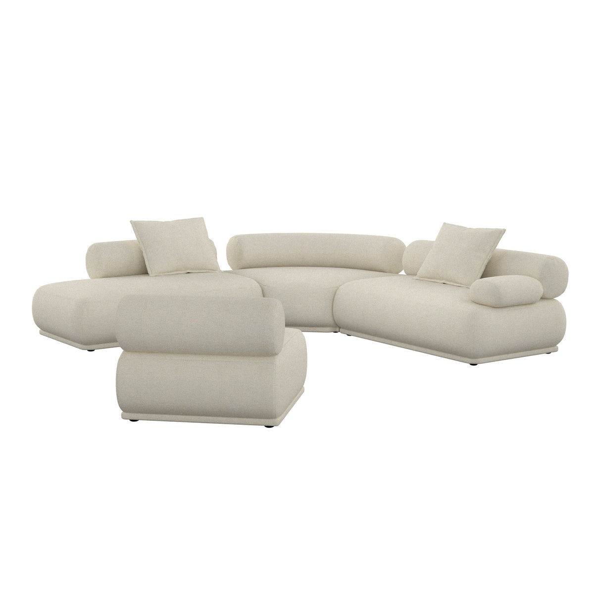 Sofa Rembrandt 7.5-Sitzer Rechts in beige präsentiert im Onlineshop von KAQTU Design AG. Ecksofa ist von Zuiver