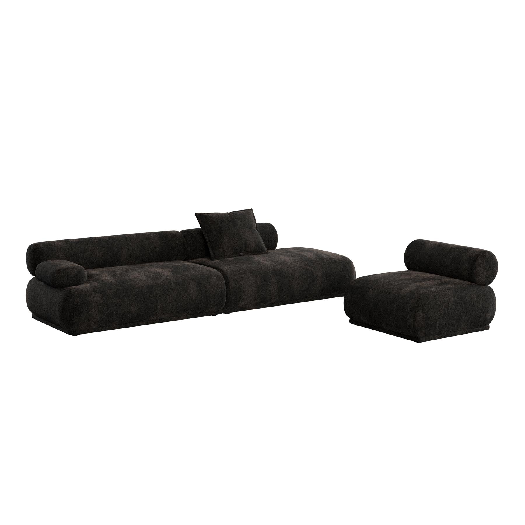 Sofa Rembrandt 4.5-Sitzer links in Braun präsentiert im Onlineshop von KAQTU Design AG. 4er Sofa ist von Zuiver