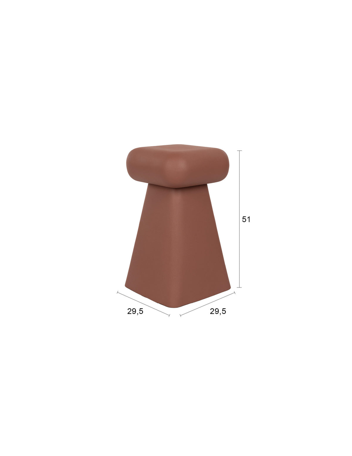 Stuhl Earth in Rot präsentiert im Onlineshop von KAQTU Design AG. Hocker ist von Zuiver
