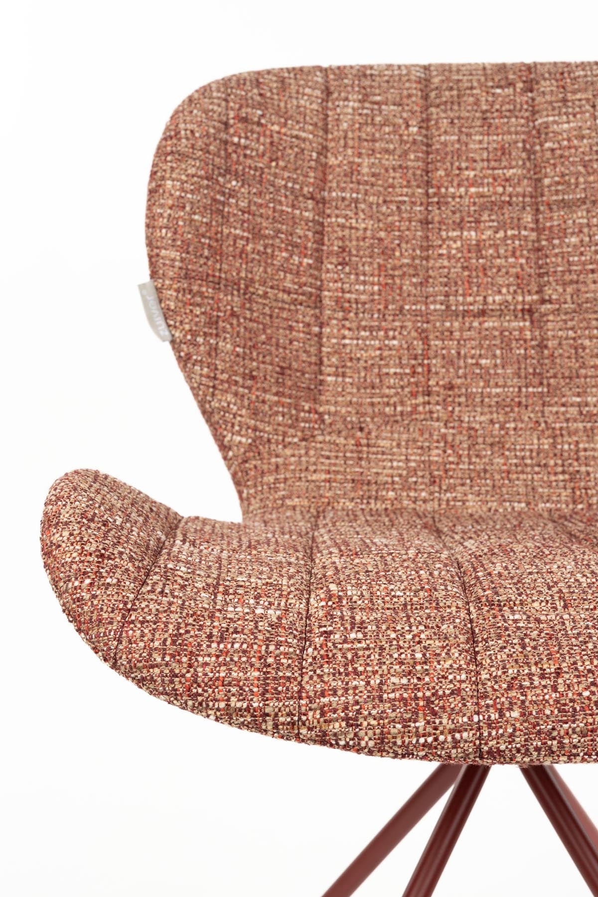 Stuhl Omg in Rot präsentiert im Onlineshop von KAQTU Design AG. Stuhl ist von Zuiver