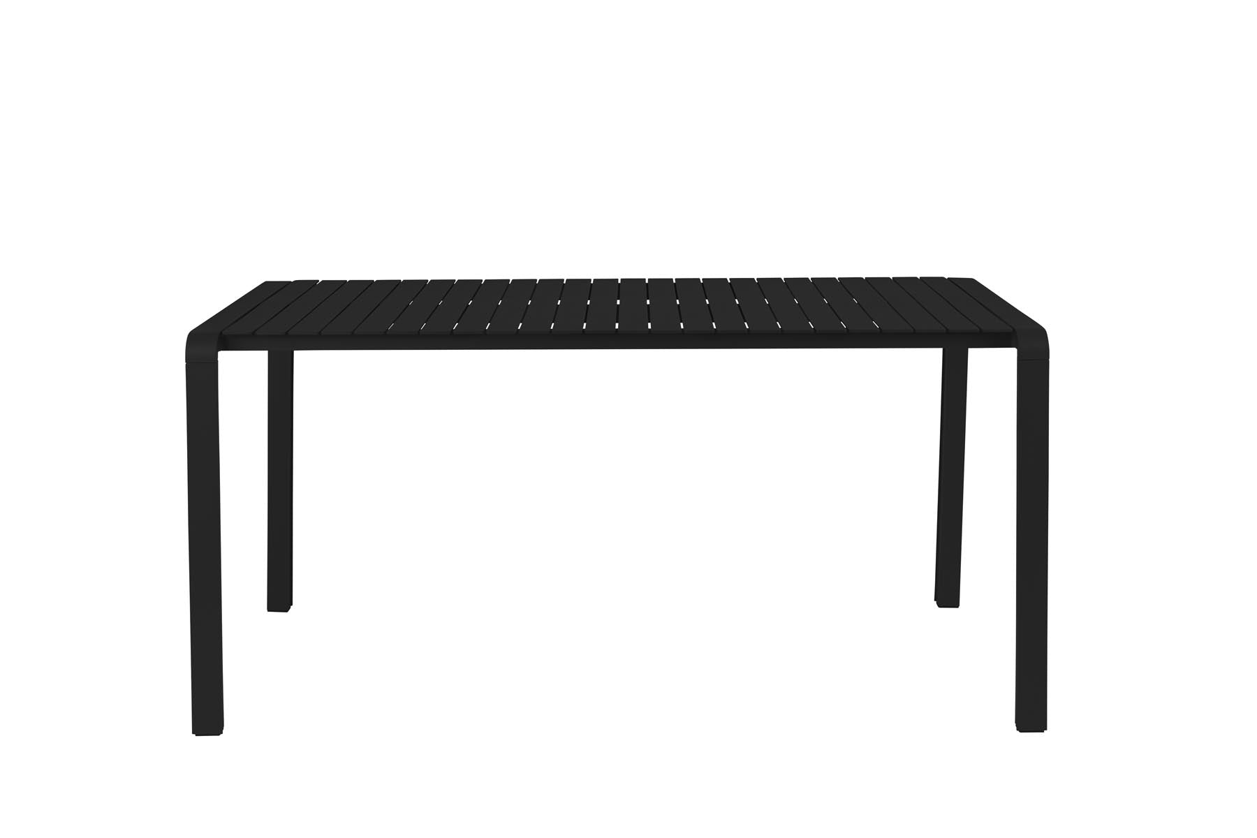 Gartentisch Vondel 168.5 + 4 Armlehnstühle Vondel Schwarz in Schwarz präsentiert im Onlineshop von KAQTU Design AG. Gartentischset ist von Zuiver