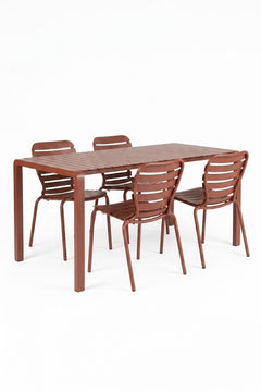 Set Garden Table Vondel 168,5 + 4 Chair Vondel Red