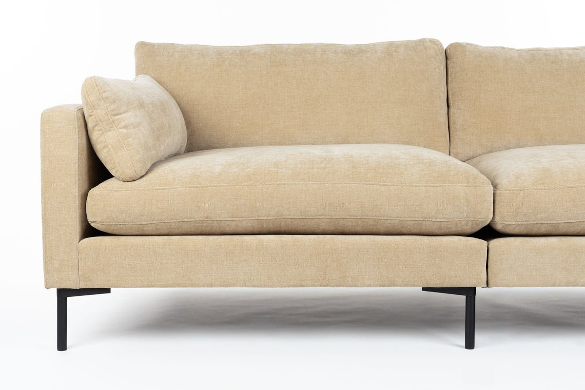 Gepolstertes 5er Sofa Summer von Zuiver in Natur, Sitzfläche aus Acetat und Polyester, Polsterung aus PU-Schaum, Breite 335 cm.