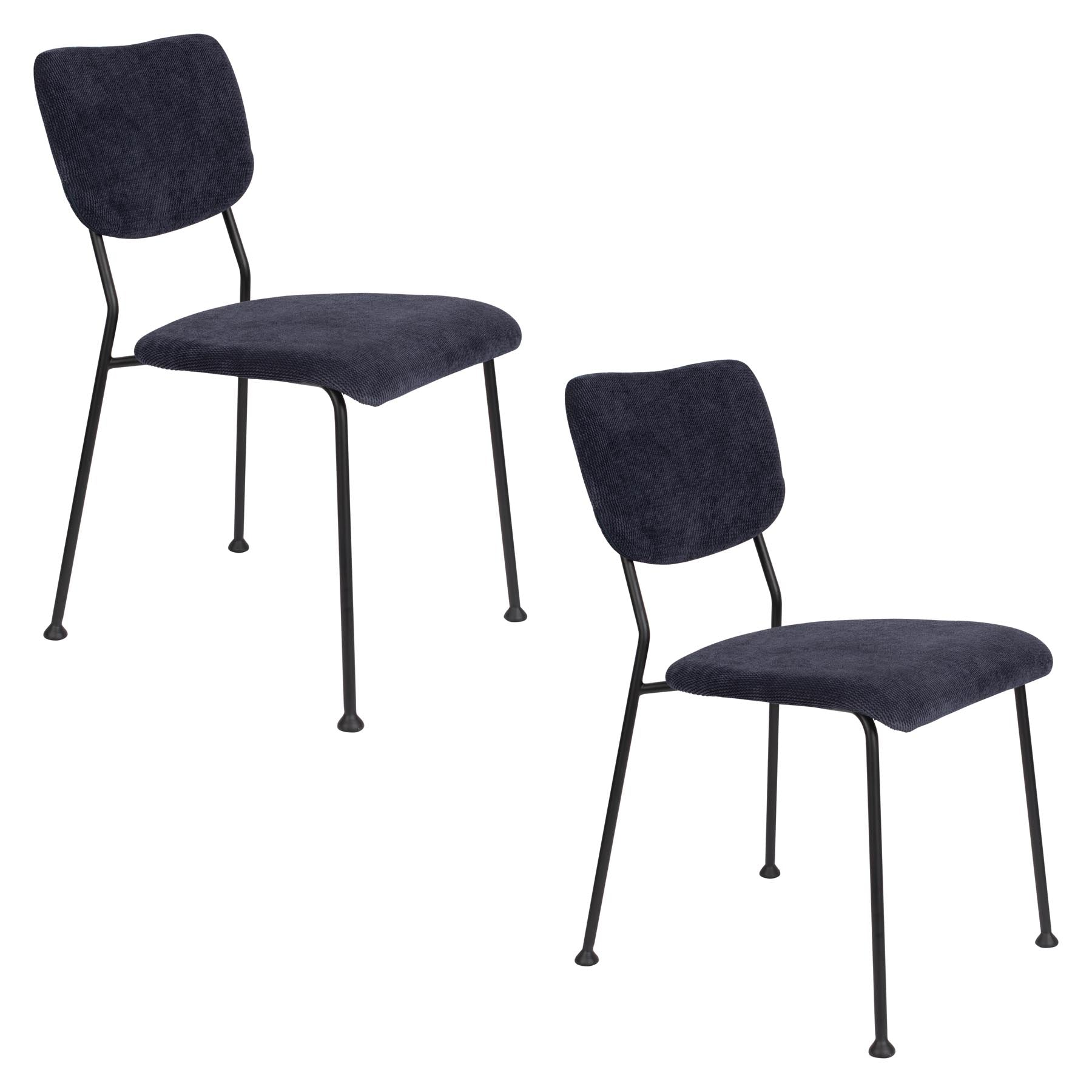 Stuhl Benson in Dunkelblau präsentiert im Onlineshop von KAQTU Design AG. Stuhl ist von Zuiver