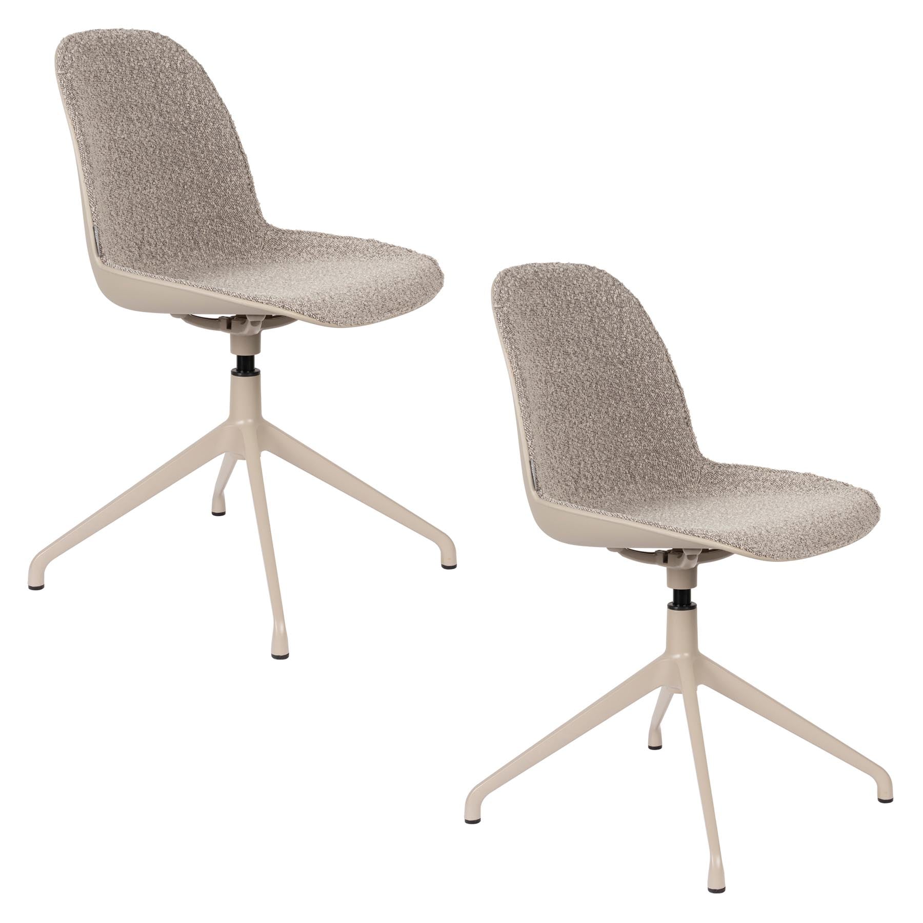 Stuhl Albert Kuip gepolstert in Taupe präsentiert im Onlineshop von KAQTU Design AG. Stuhl ist von Zuiver