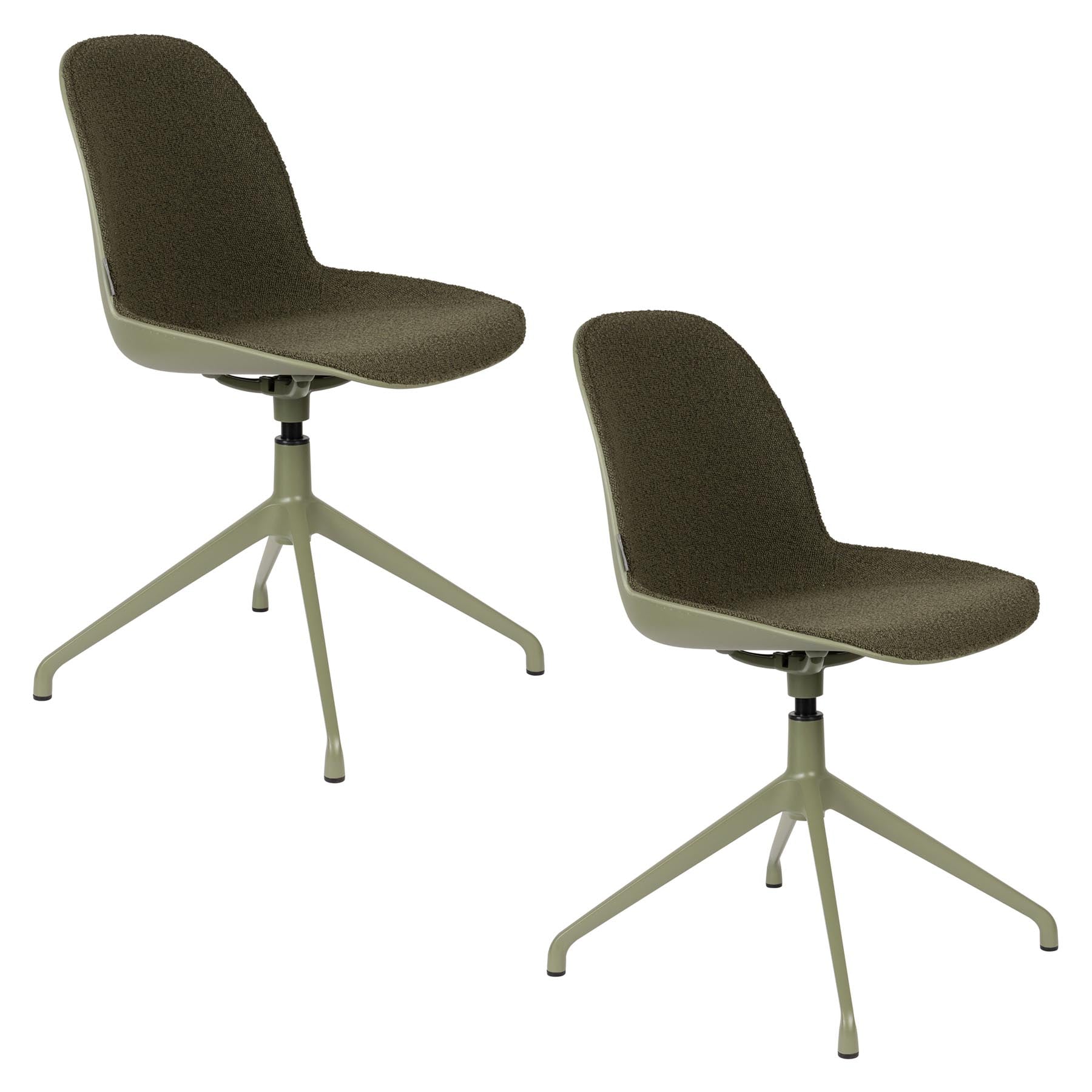 Stuhl Albert Kuip gepolstert in Grün präsentiert im Onlineshop von KAQTU Design AG. Stuhl ist von Zuiver