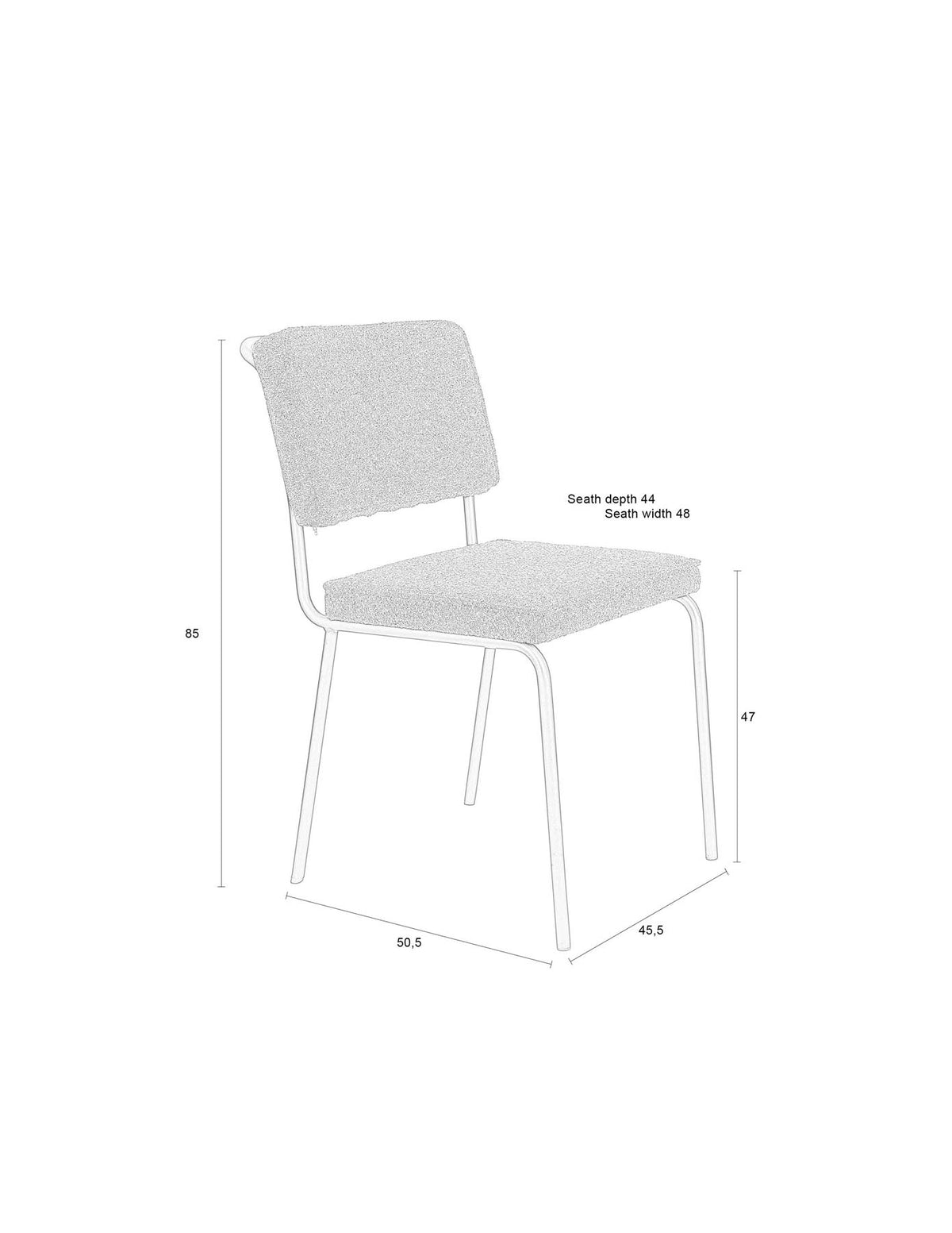 Stuhl Buddy in Schwarz präsentiert im Onlineshop von KAQTU Design AG. Stuhl ist von Zuiver