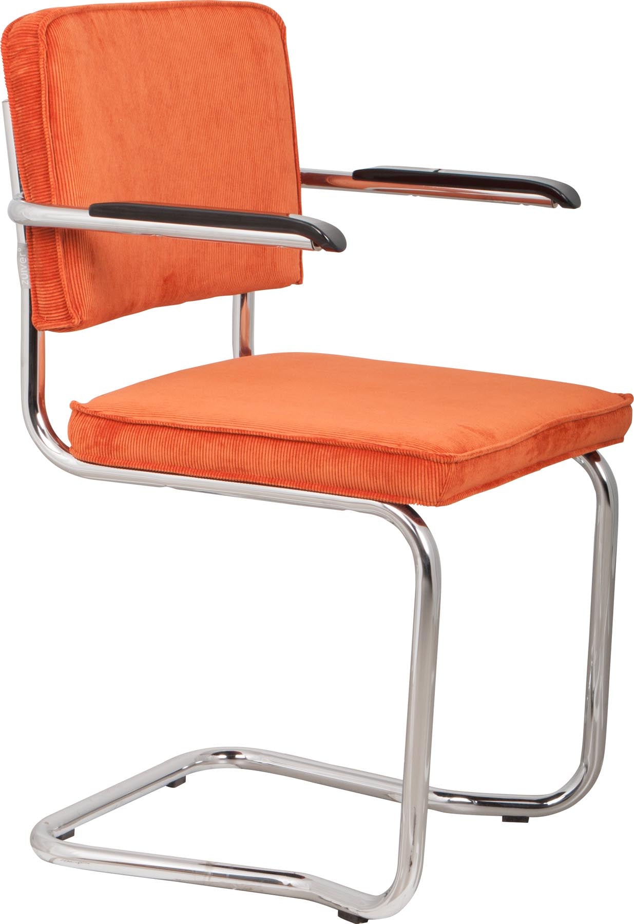 Armlehnstuhl Ridge in Orange präsentiert im Onlineshop von KAQTU Design AG. Stuhl mit Armlehne ist von Zuiver