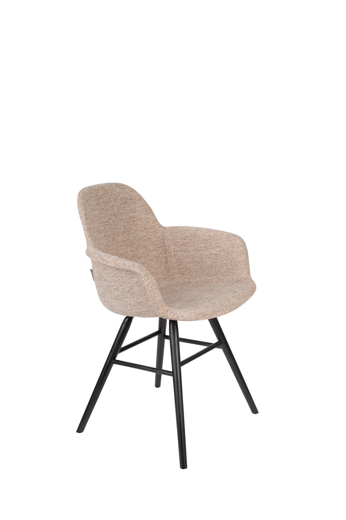 Armlehnstuhl Albert Kuip gepolstert in beige präsentiert im Onlineshop von KAQTU Design AG. Stuhl mit Armlehne ist von Zuiver