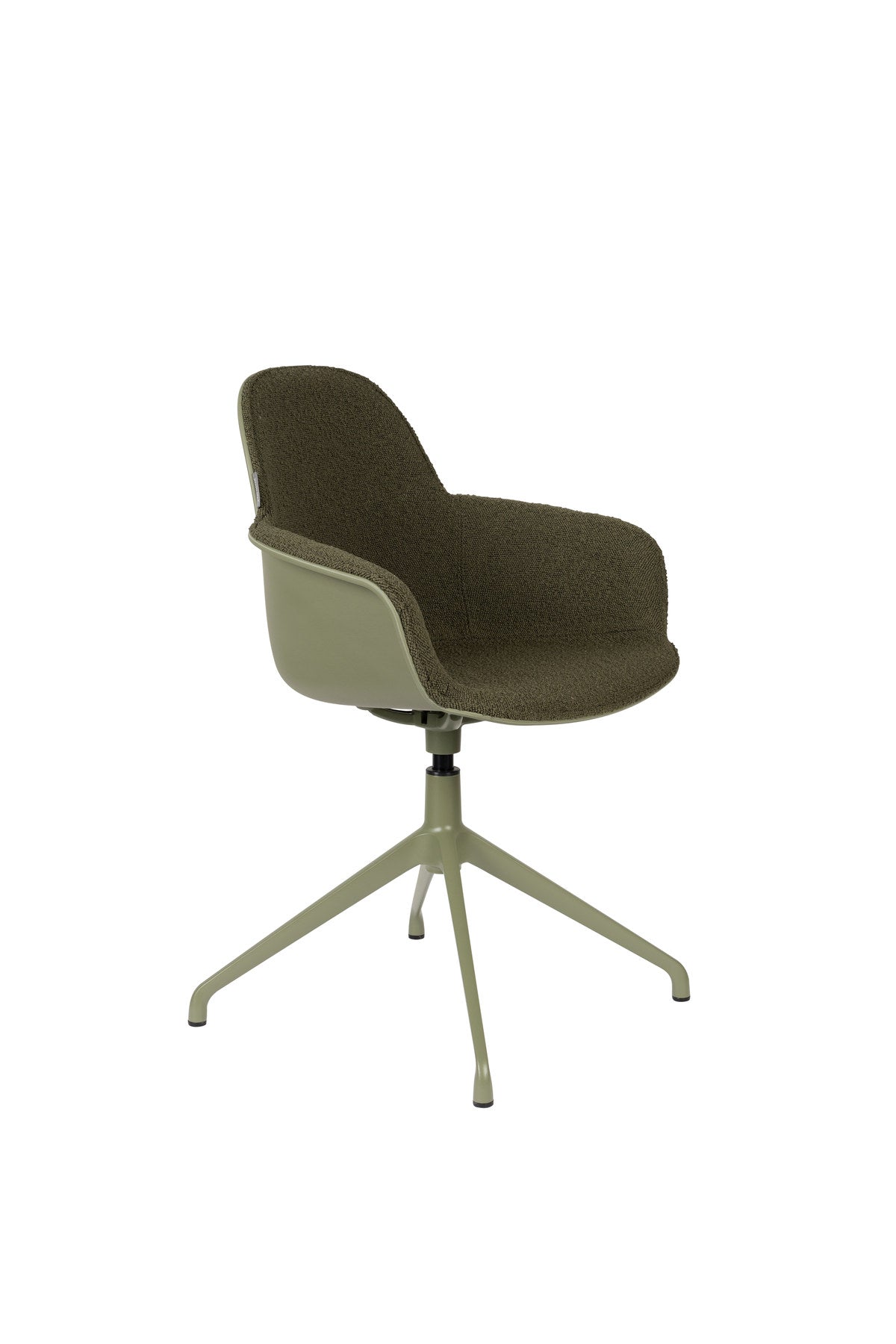 Armlehnstuhl Albert Kuip Swivel in Grün präsentiert im Onlineshop von KAQTU Design AG. Dreh-Schalenstuhl mit Armlehnen ist von Zuiver