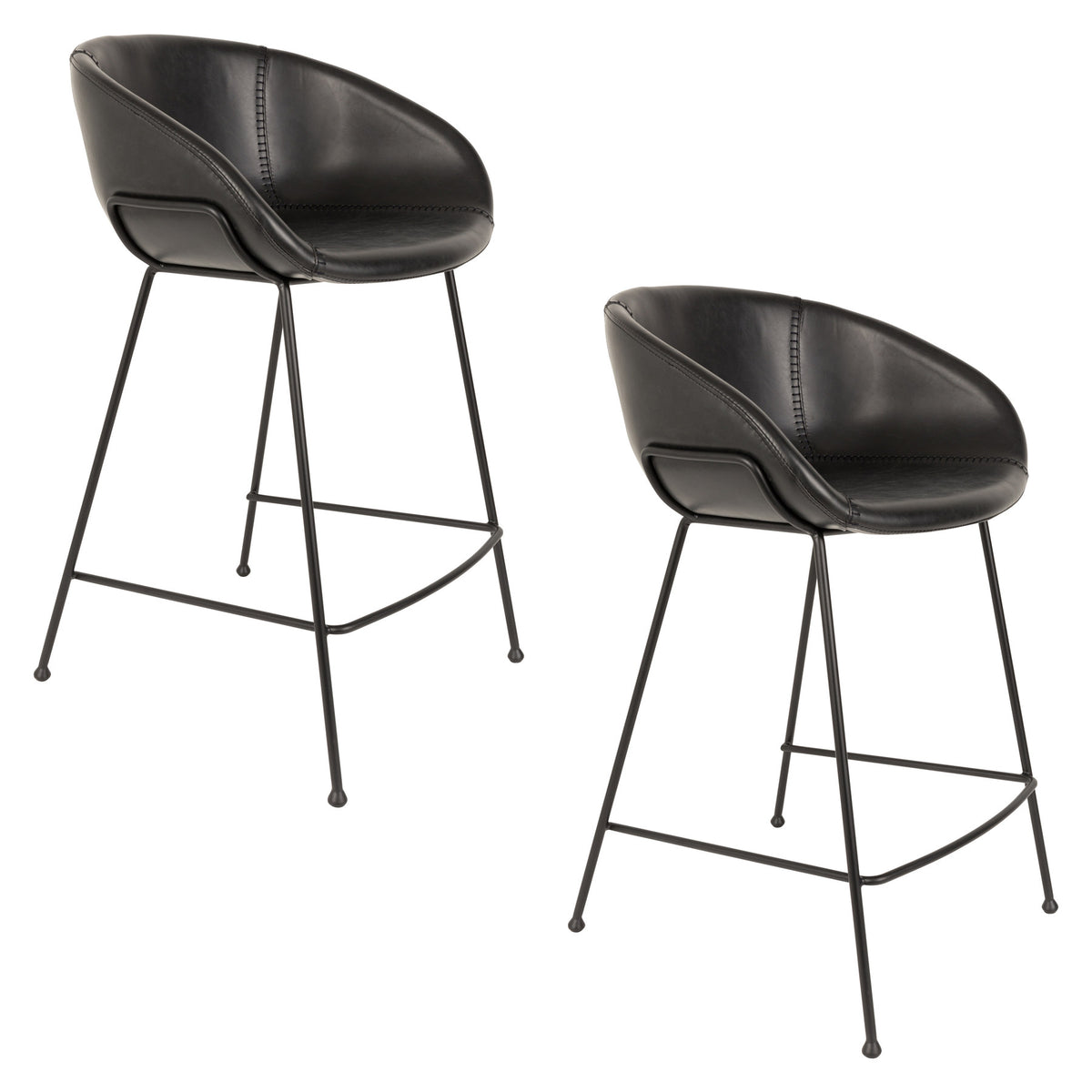 Barstuhl Feston in Schwarz präsentiert im Onlineshop von KAQTU Design AG. Barstuhl ist von Zuiver