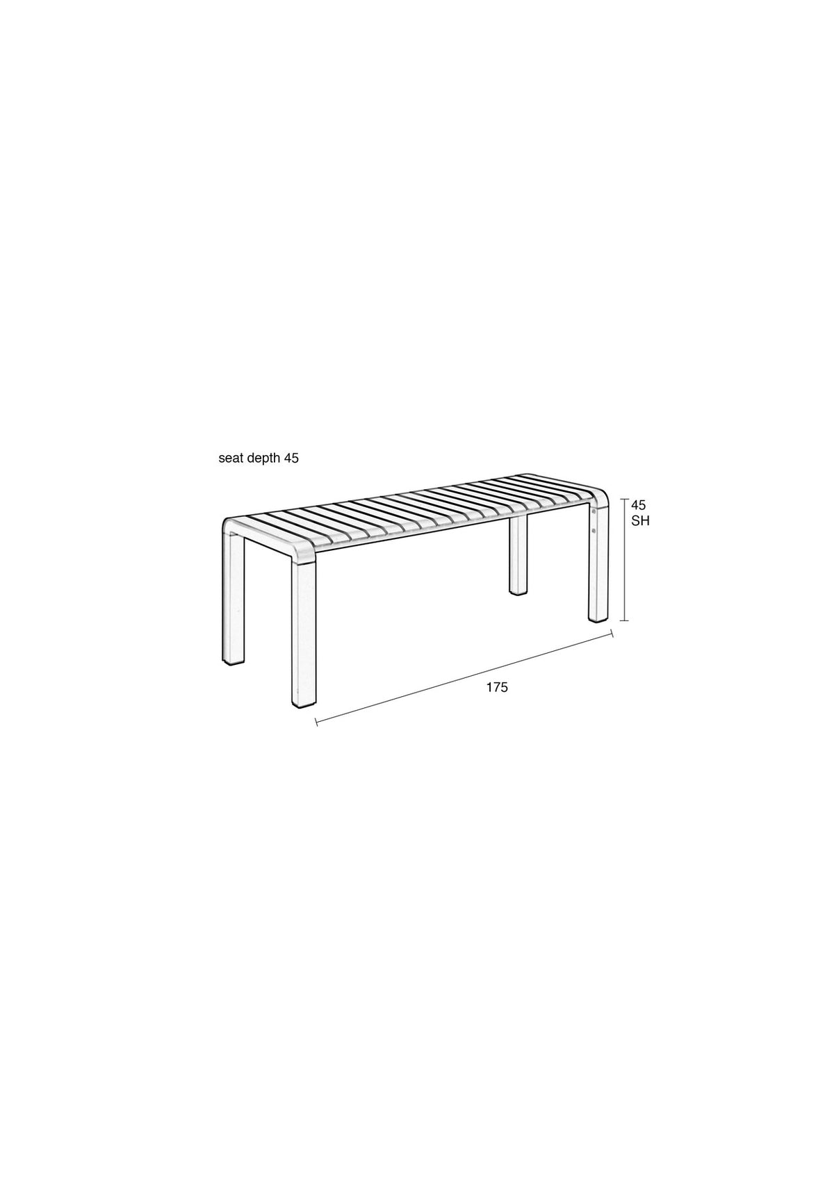 Gartenbank Vondel in Grün präsentiert im Onlineshop von KAQTU Design AG. Gartenbank ist von Zuiver