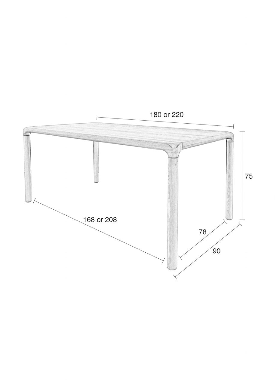 Tisch Storm in Natur präsentiert im Onlineshop von KAQTU Design AG. Esstisch ist von Zuiver