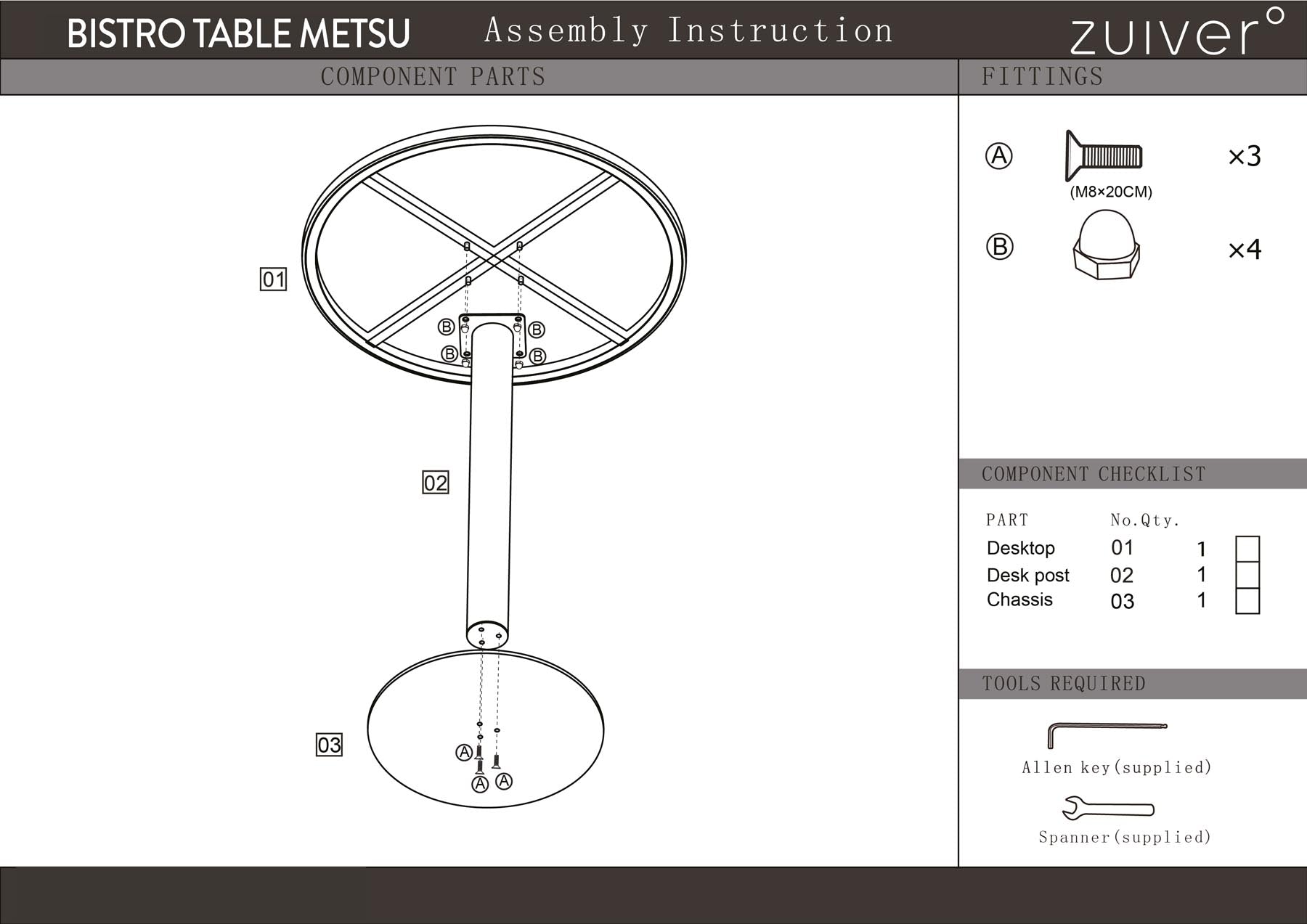 Beistelltisch Metsu in Schwarz präsentiert im Onlineshop von KAQTU Design AG. Esstisch ist von Zuiver