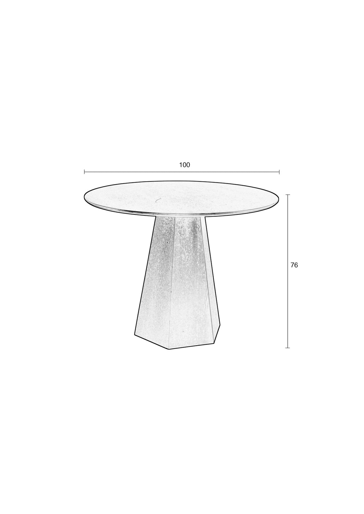 Tisch Pilar in Schwarz präsentiert im Onlineshop von KAQTU Design AG. Esstisch ist von Zuiver