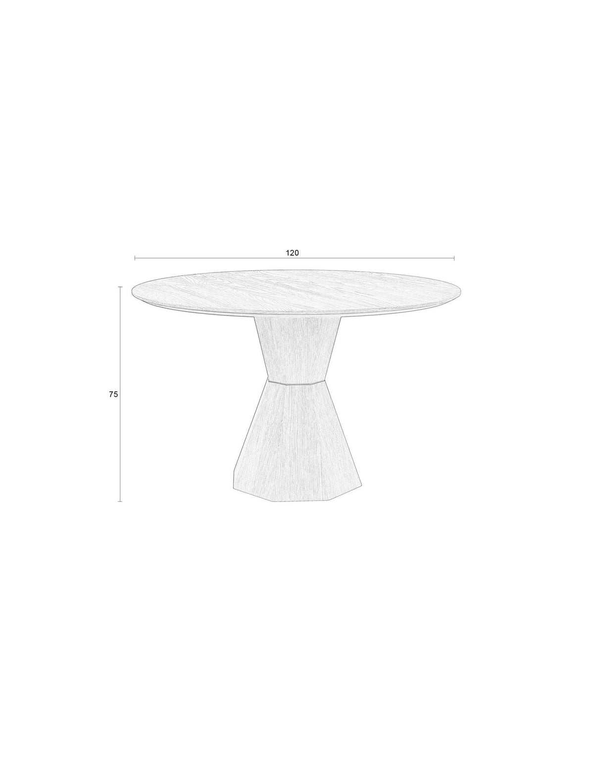 Tisch Lotus in beige präsentiert im Onlineshop von KAQTU Design AG. Esstisch ist von Zuiver